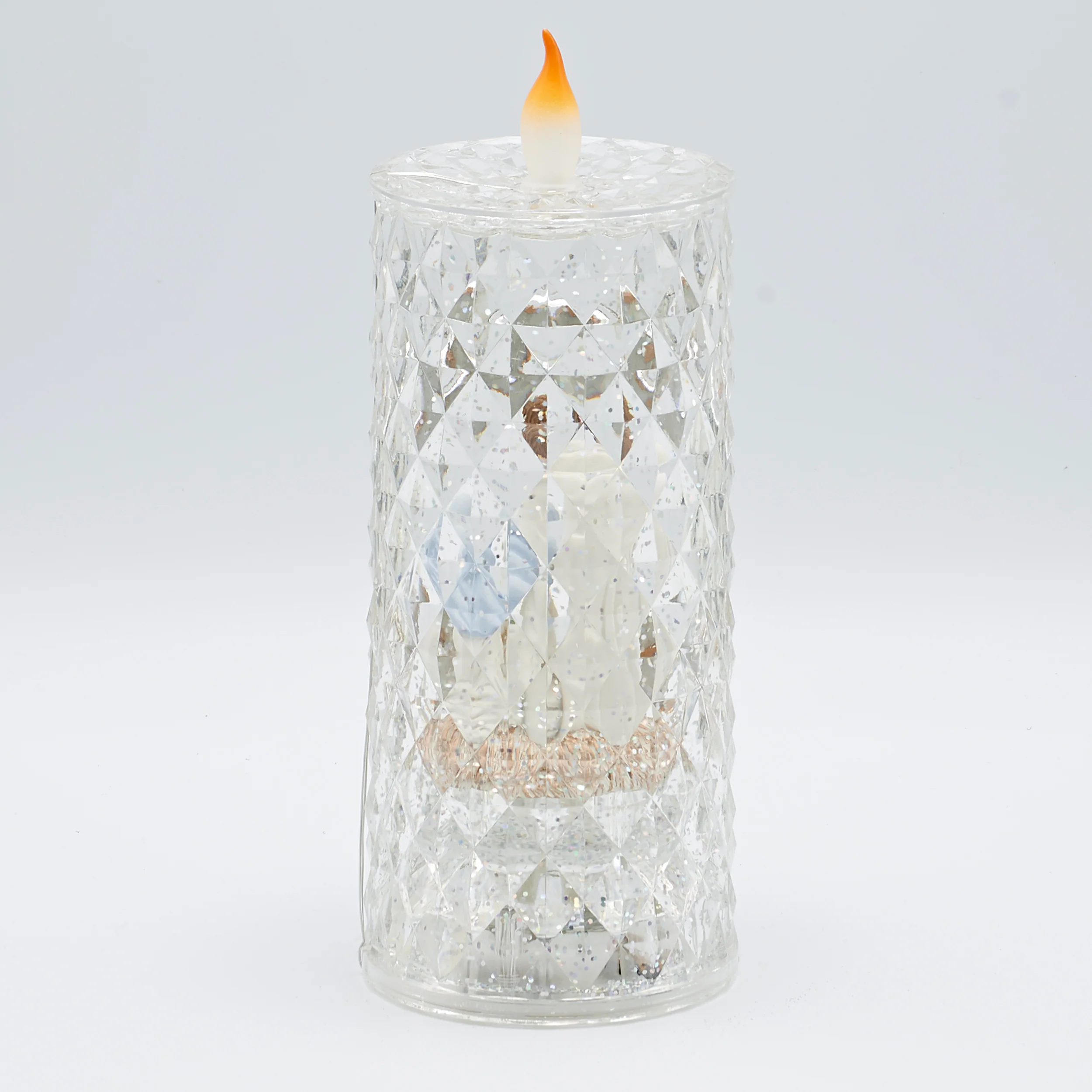 Confetti Lites Lighted Swirl Candle with Holy Family - Image 2