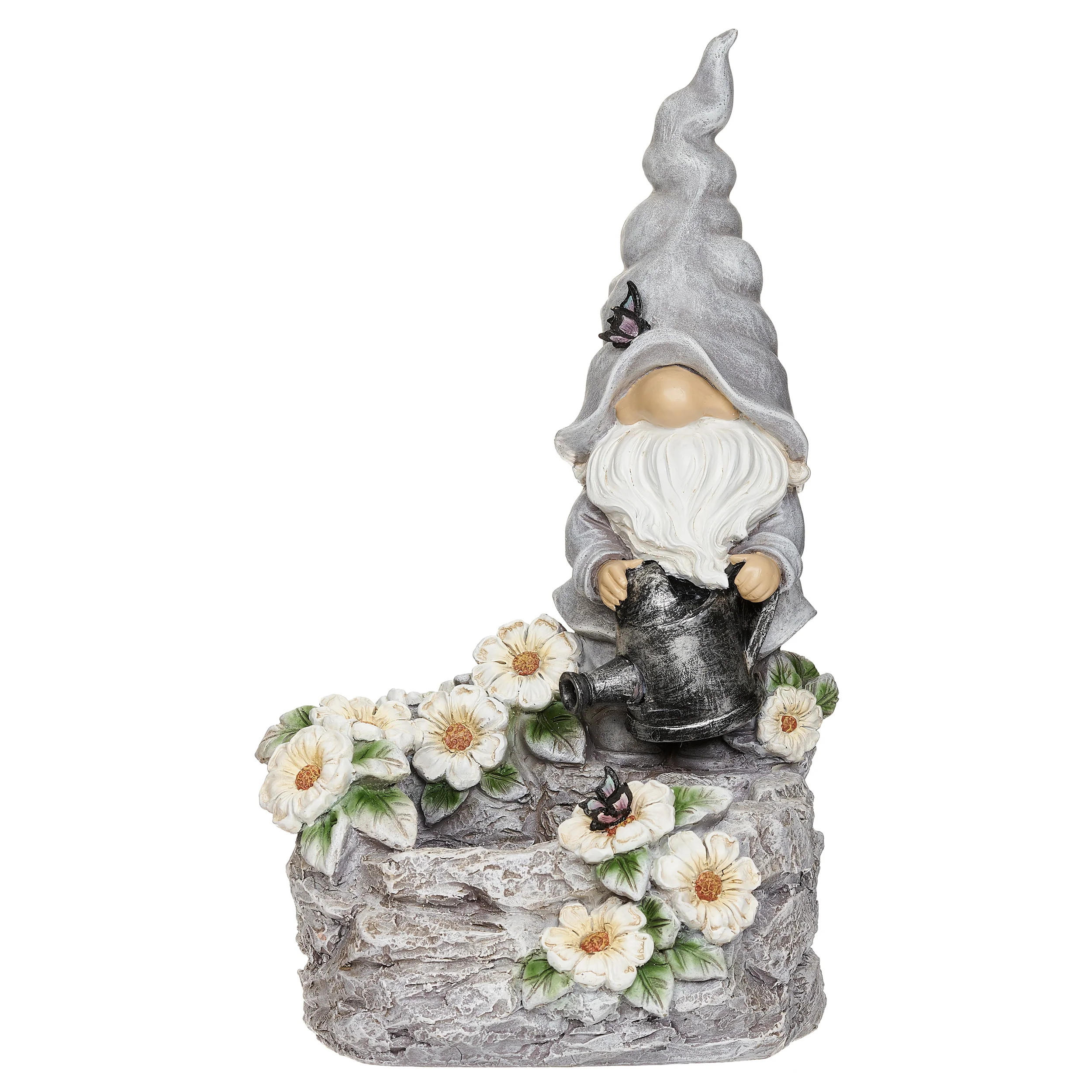 Gnome with Watering Can & Flowers Fountain - Image 3