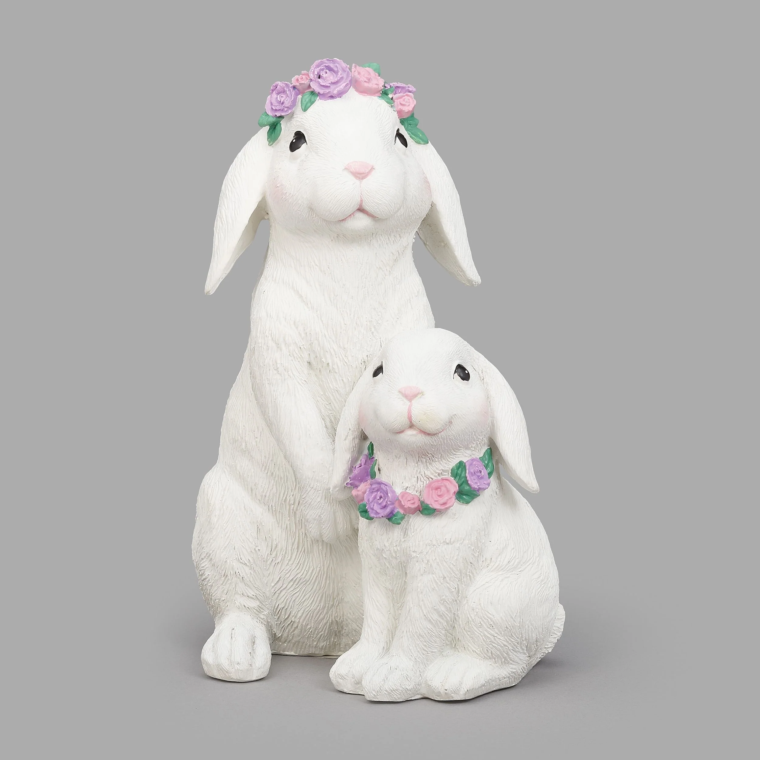 Easter Bunny Duo with Flower Crown & Necklace