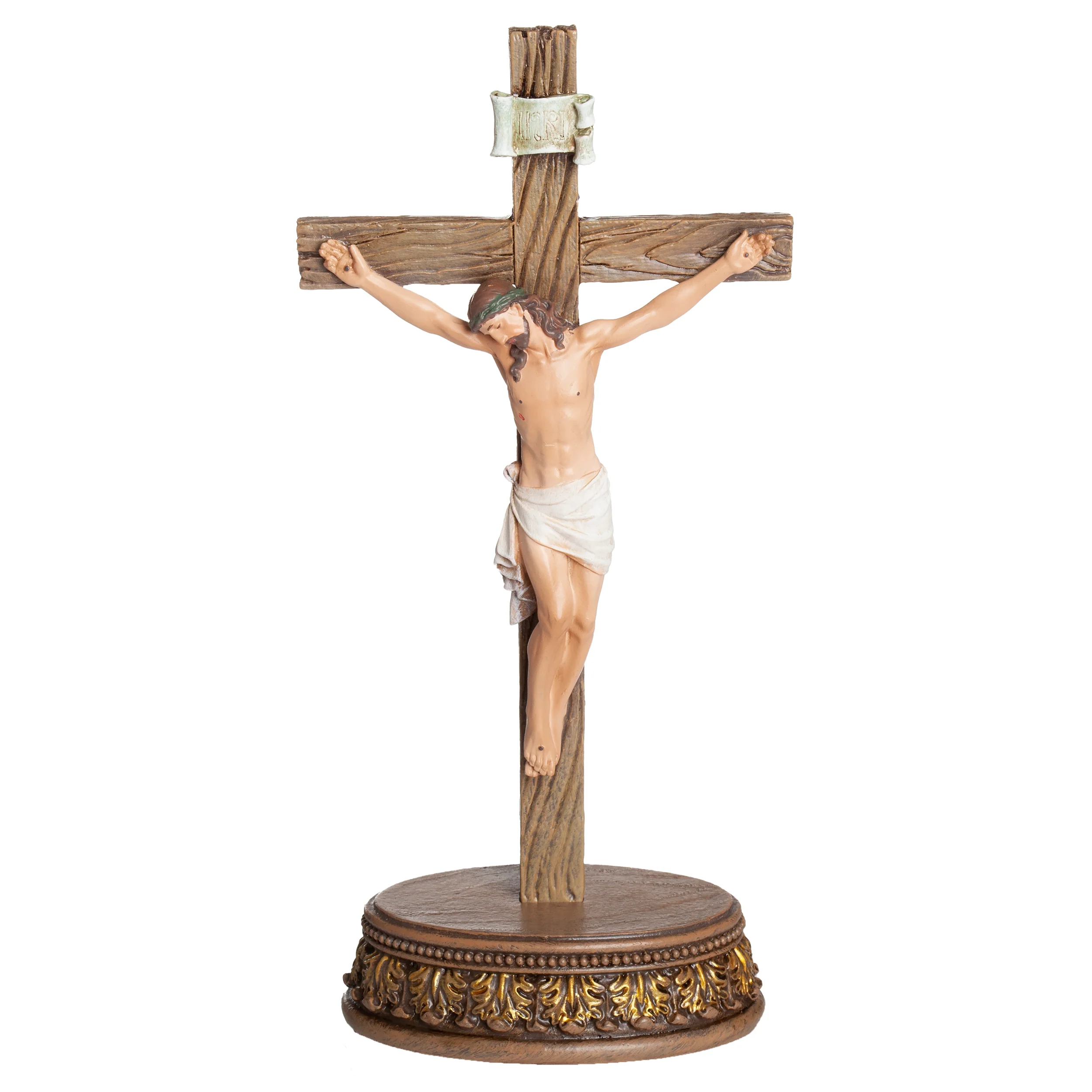 Joseph's Studio Crucifix with Ornate Stand - Image 4