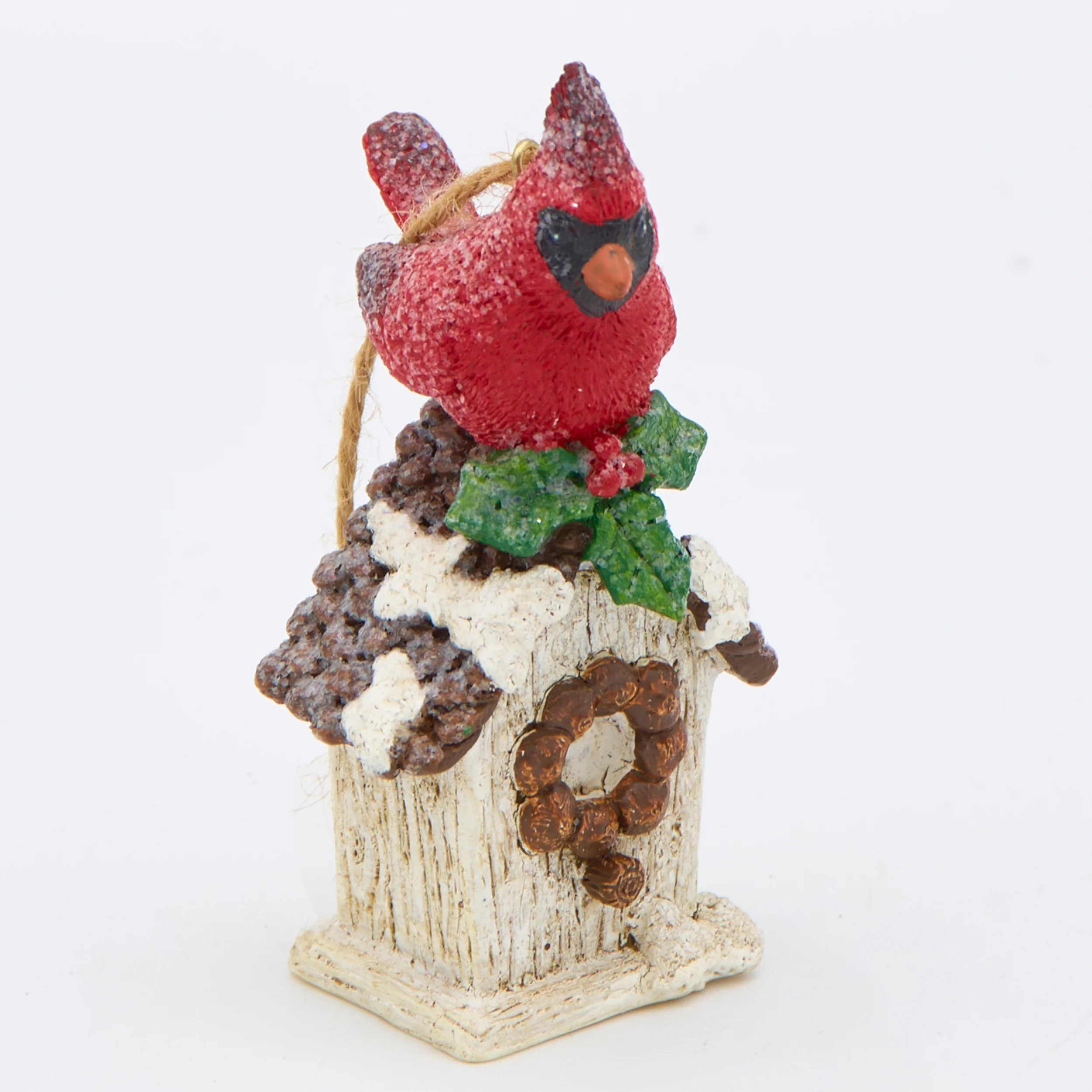 Cardinal on Birdhouse Ornament - Image 2