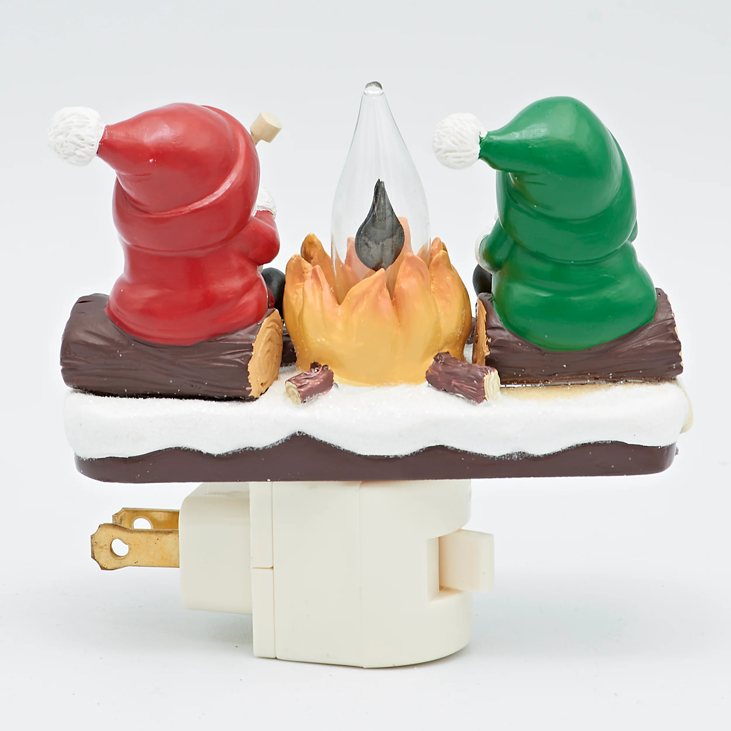 Roman Lights Flickering Flame Gnomes Roasting Marshmallows Night-Light - Image 3