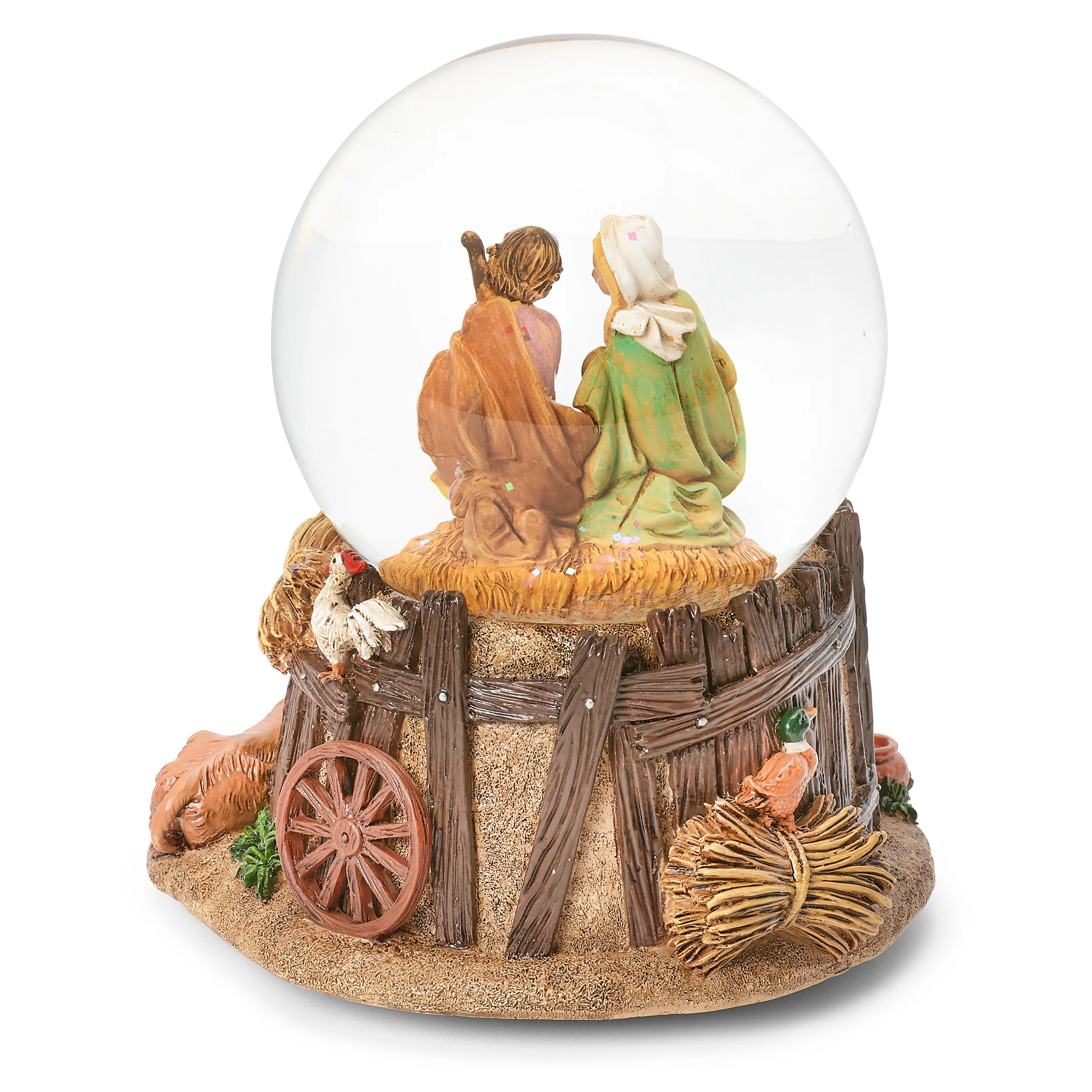 Fontanini Holy Family Stable Musical Glitterdome – "Silent Night" Tune - Image 3