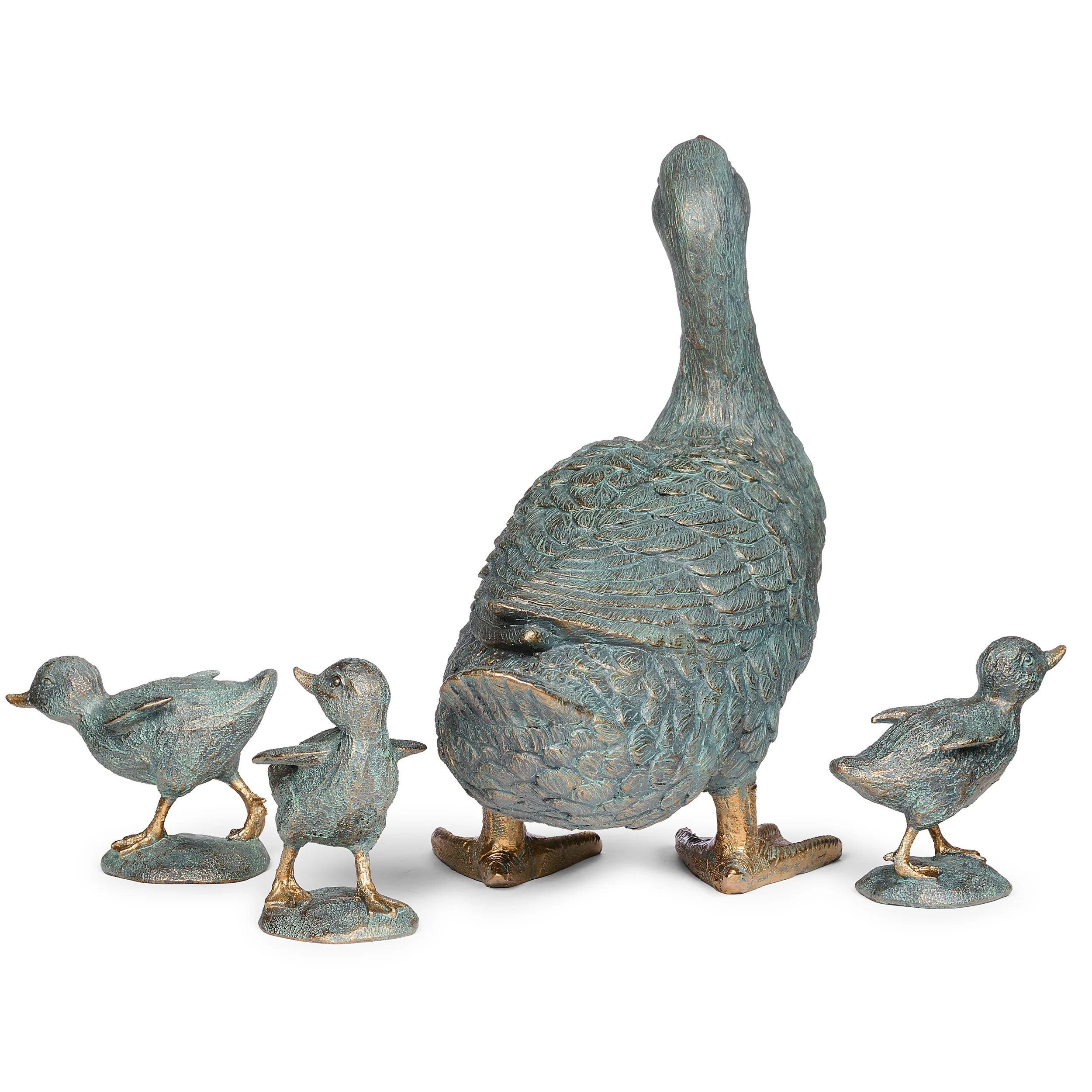 Mother Duck & Ducklings Garden Statue Set - Image 5