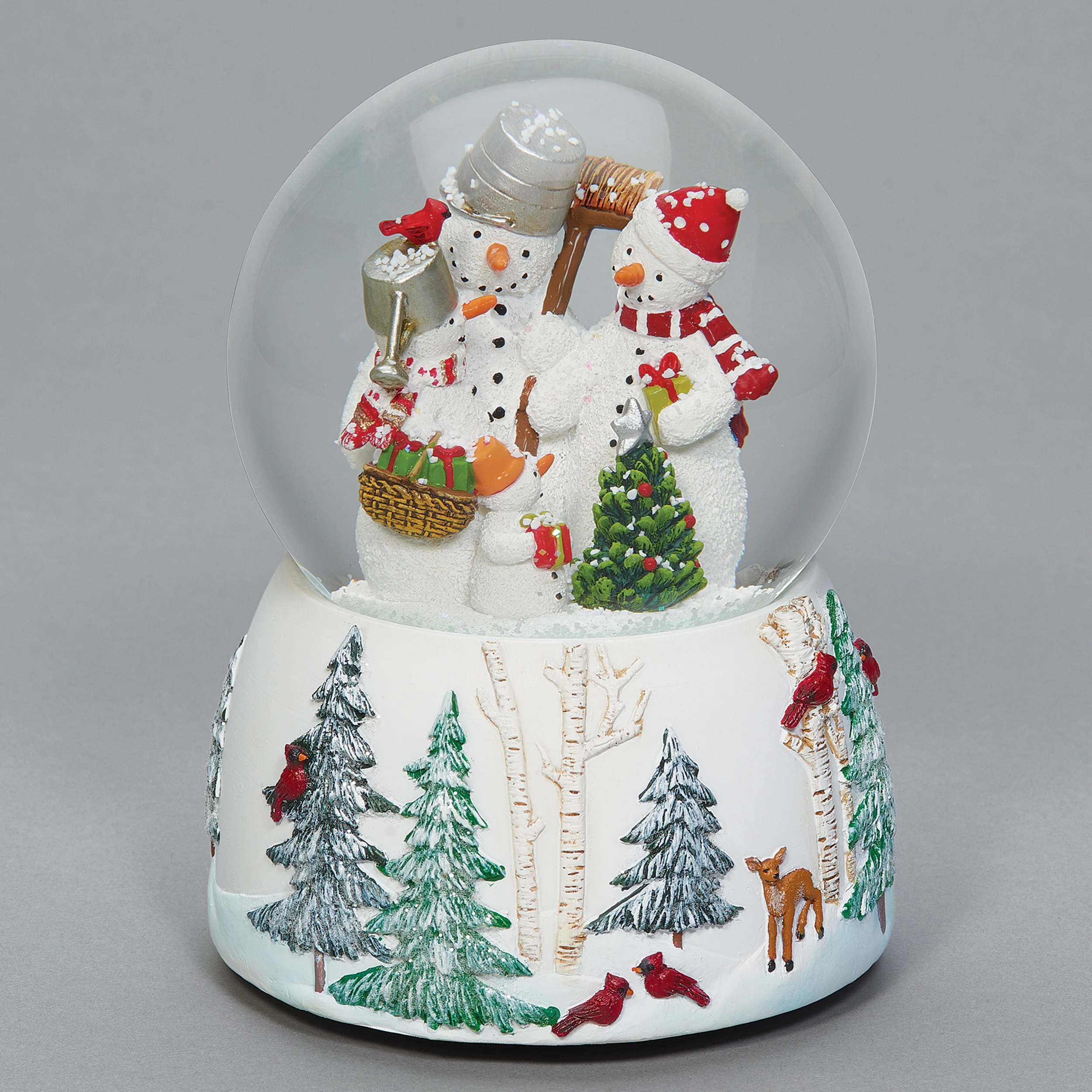 Glitterdome Musical Snowman Family – "The 12 Days of Christmas" Tune