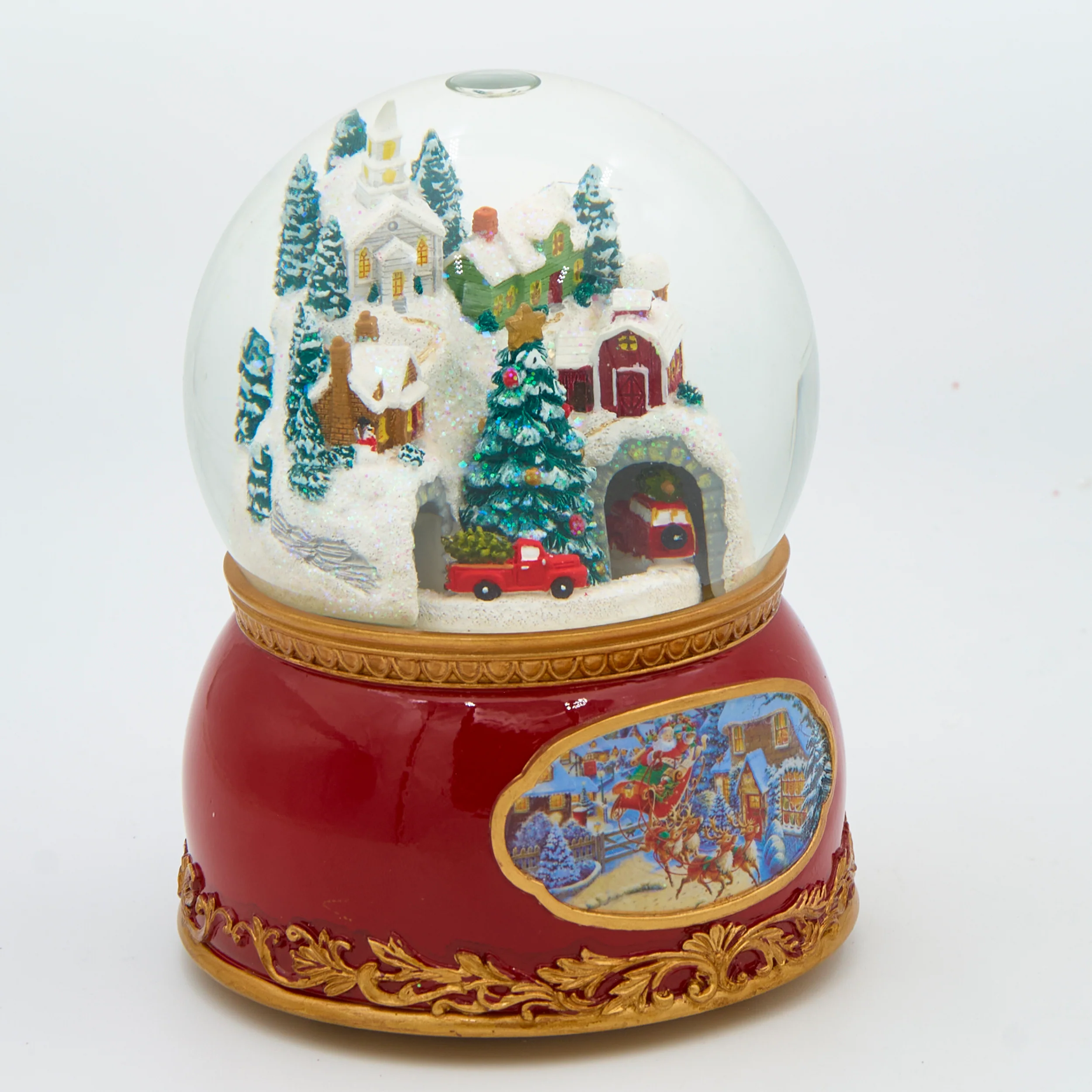 Glitterdome Musical Town with Rotating Cars - Image 2