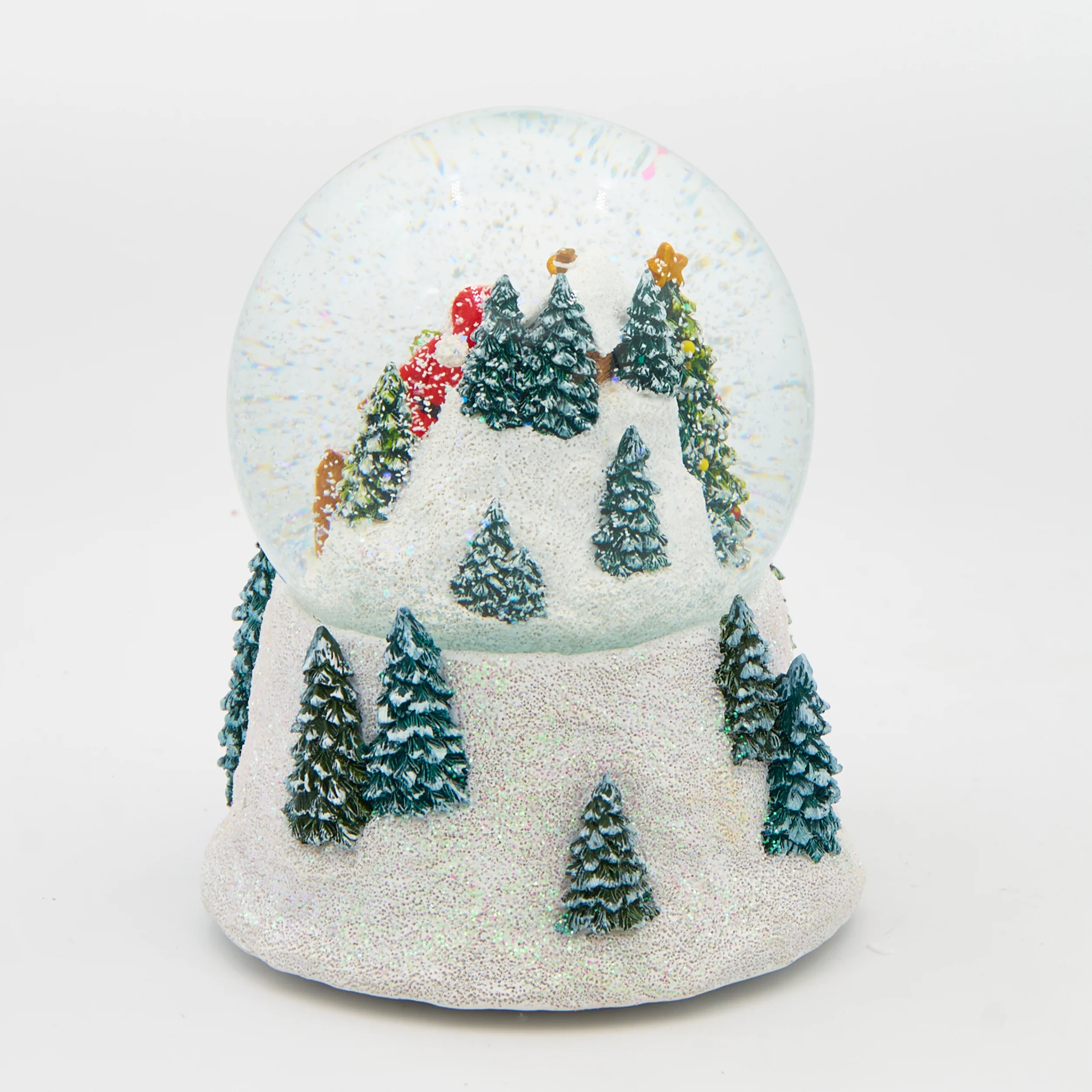 Glitterdome Musical Santa & Animals with Snowman Base- "O Christmas Tree" Tune - Image 3