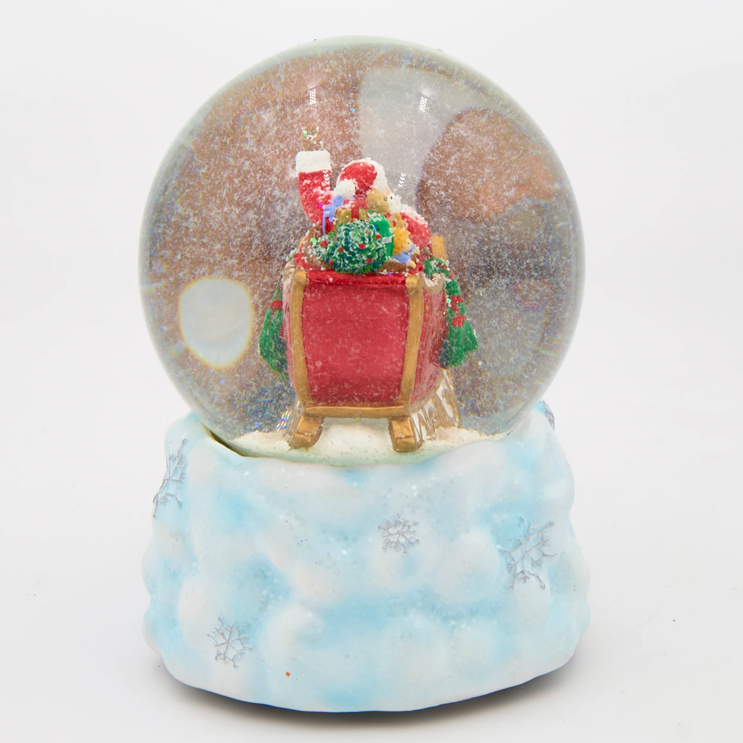 Glitterdome Musical Santa Sleigh on Cloud – "Here Comes Santa Claus" Tune - Image 3