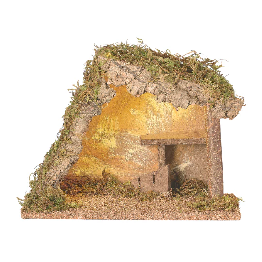 Fontanini Lighted Overhang Stable - 5" Scale - Image 2