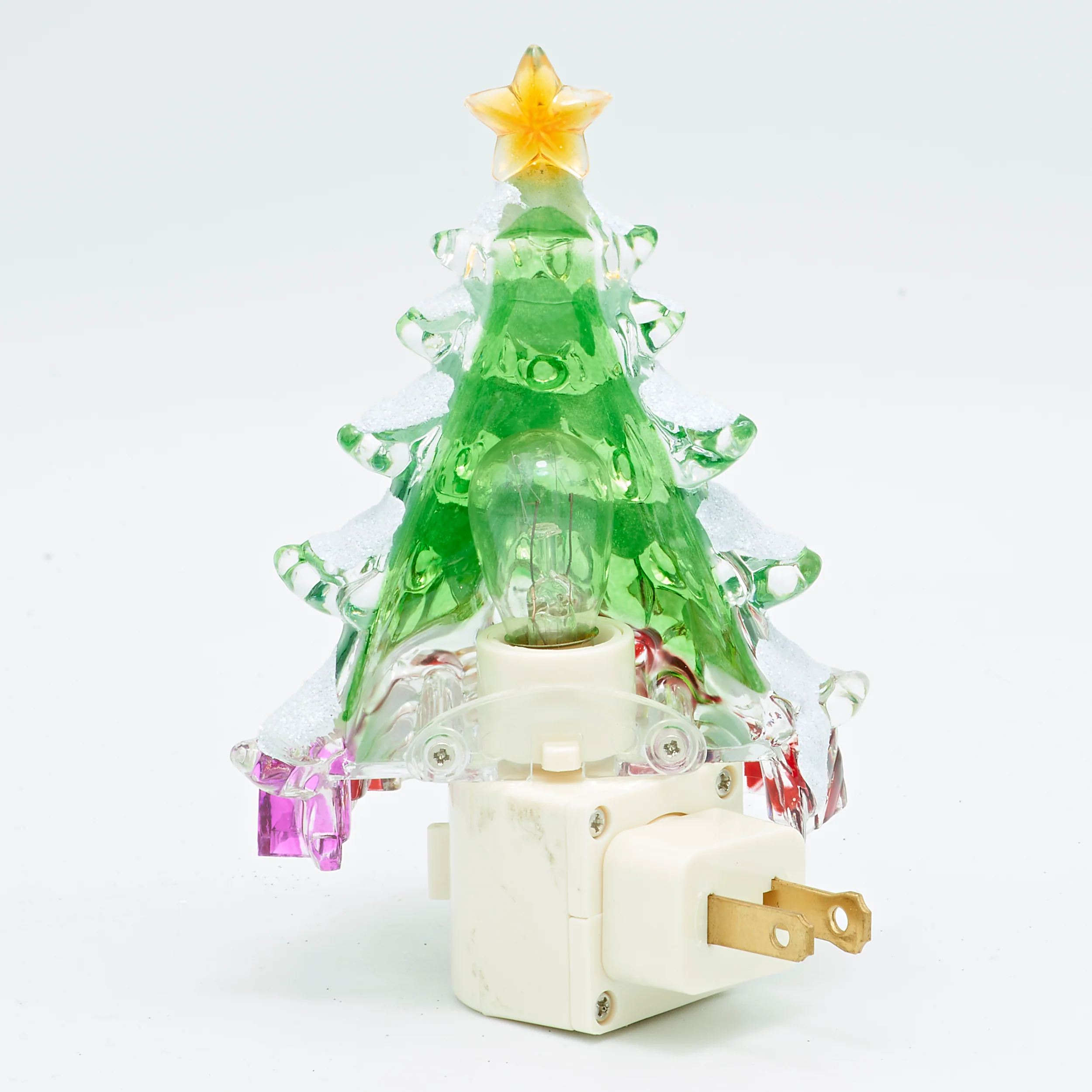 Roman Lights Snow-Covered Christmas Tree Night-Light - Image 3