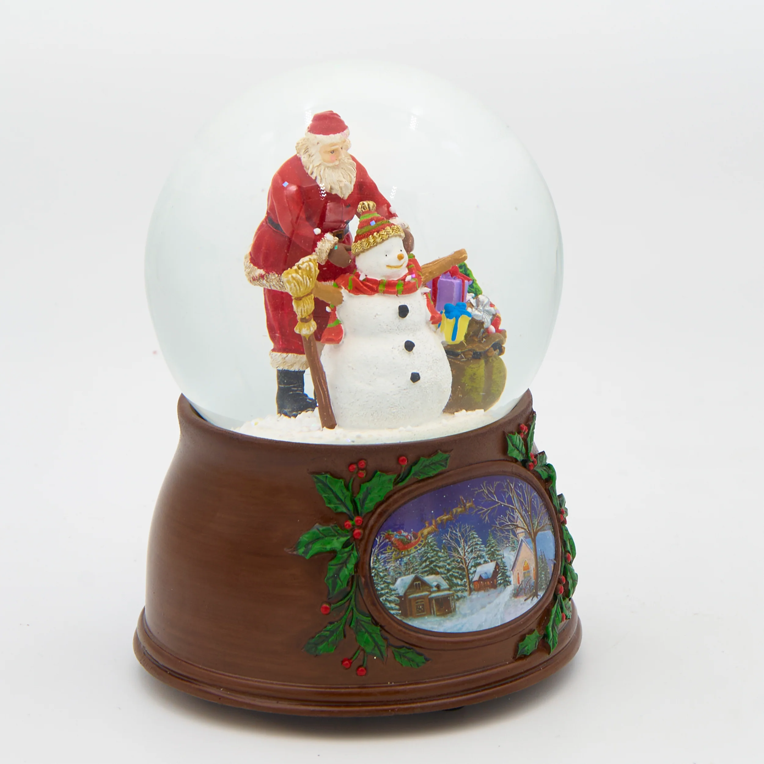 Glitterdome Musical Santa with Snowman - "Have Yourself a Merry Little Christmas" Tune - Image 2