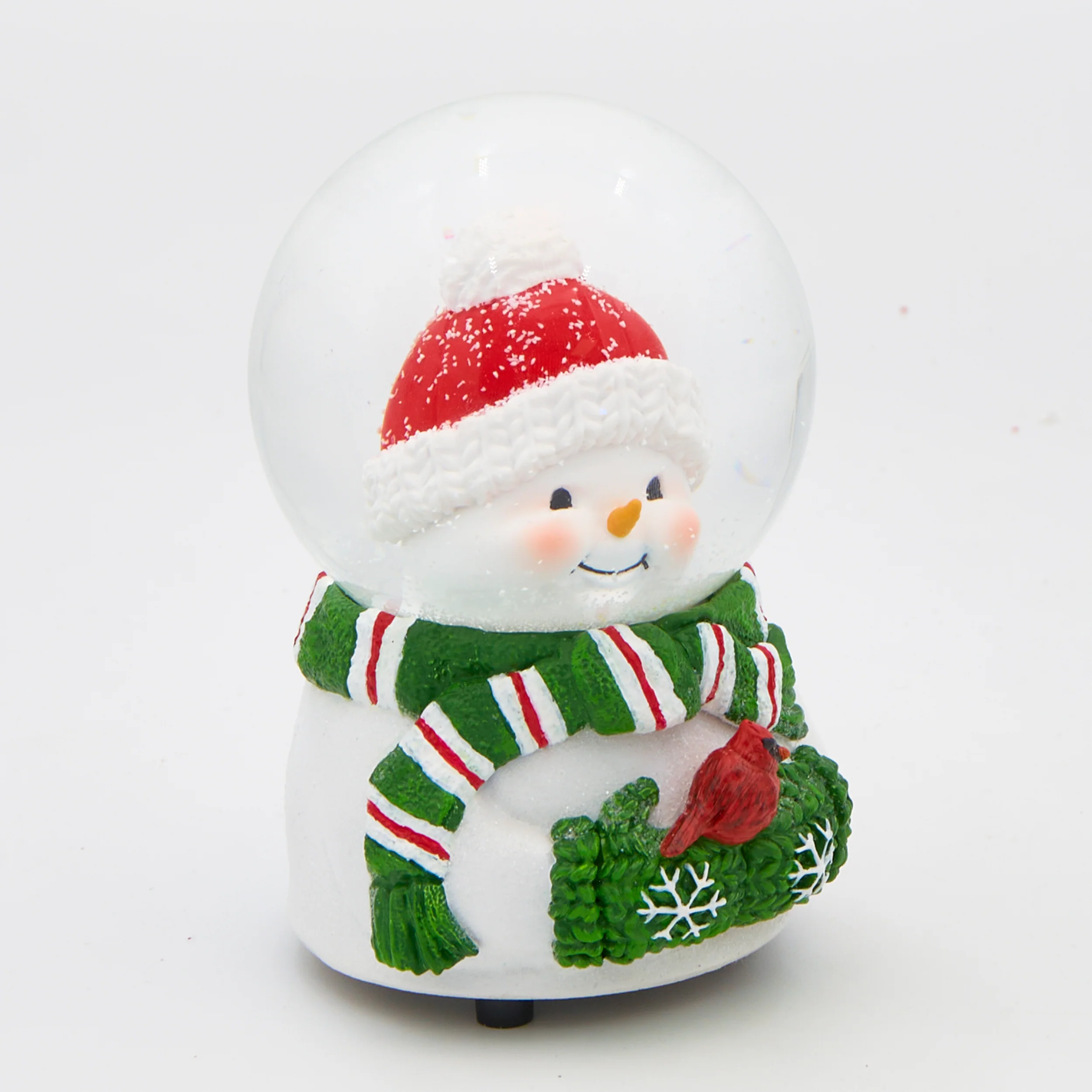 Glitterdome Musical Snowman Holding Cardinal - "The First Noel" Tune - Image 2