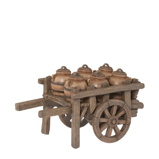 Fontanini Cart with Pots - 5" Scale - Image 2