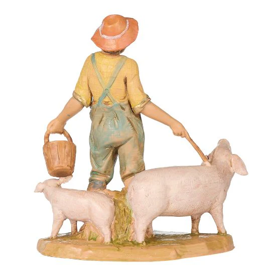 Fontanini Jedediah the Pig Farmer - 5" Scale - Image 3
