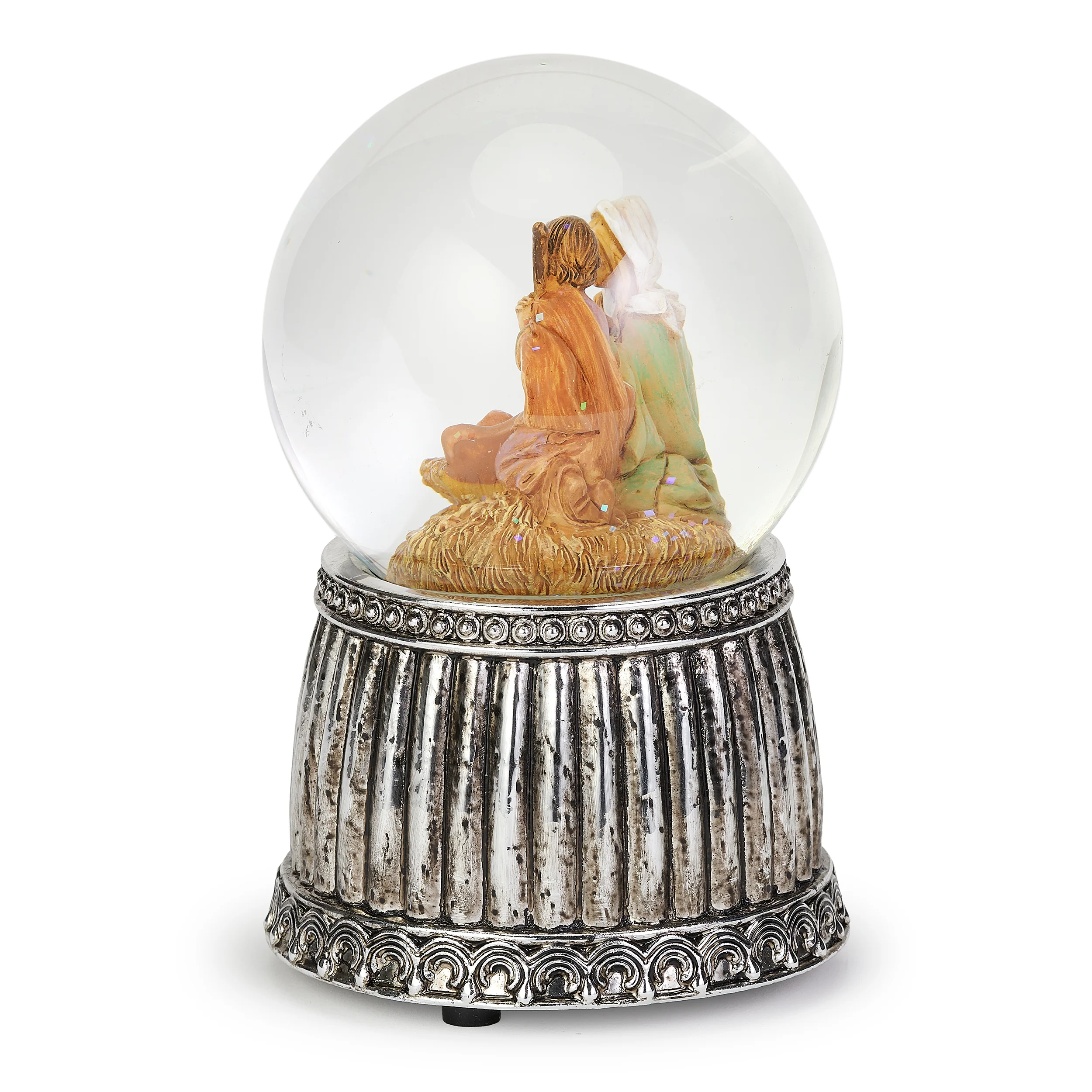 Fontanini Holy Family Silver Musical Glitterdome - "Joy to the World" Tune - Image 3