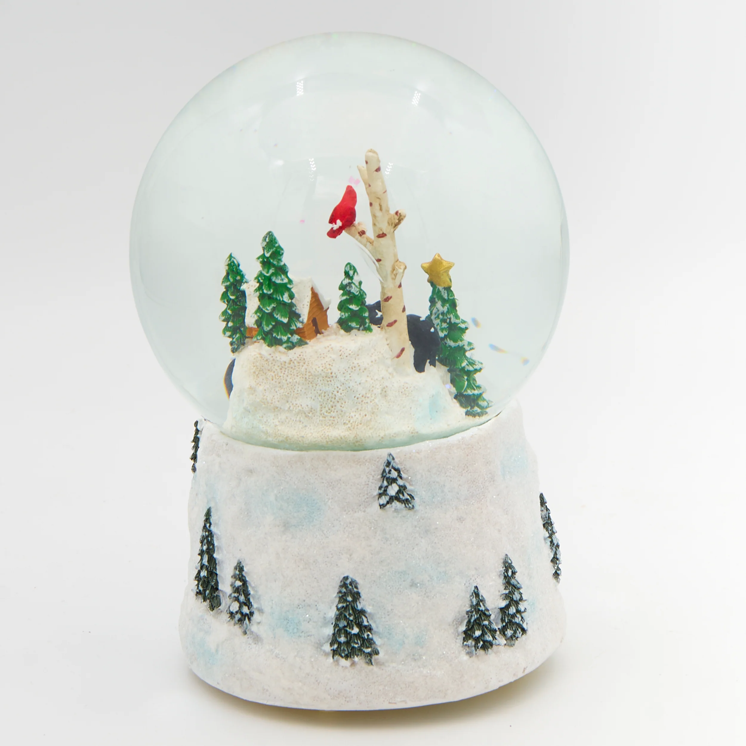 Glitterdome Musical Swirl Black Bear Family – "We Wish You a Merry Christmas" Tune - Image 3