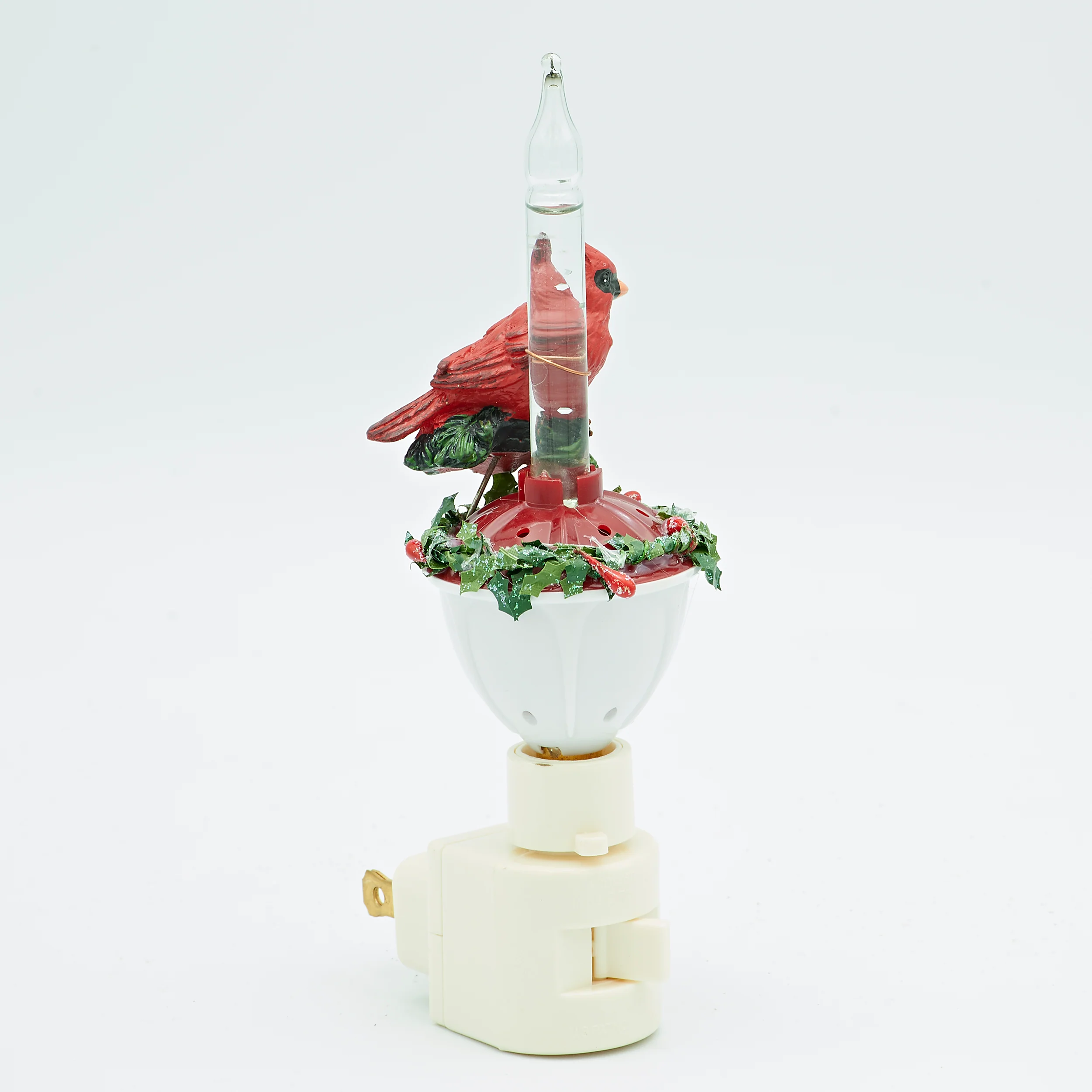 Roman Lights Cardinal with Holly Bubble Night-Light - Image 2
