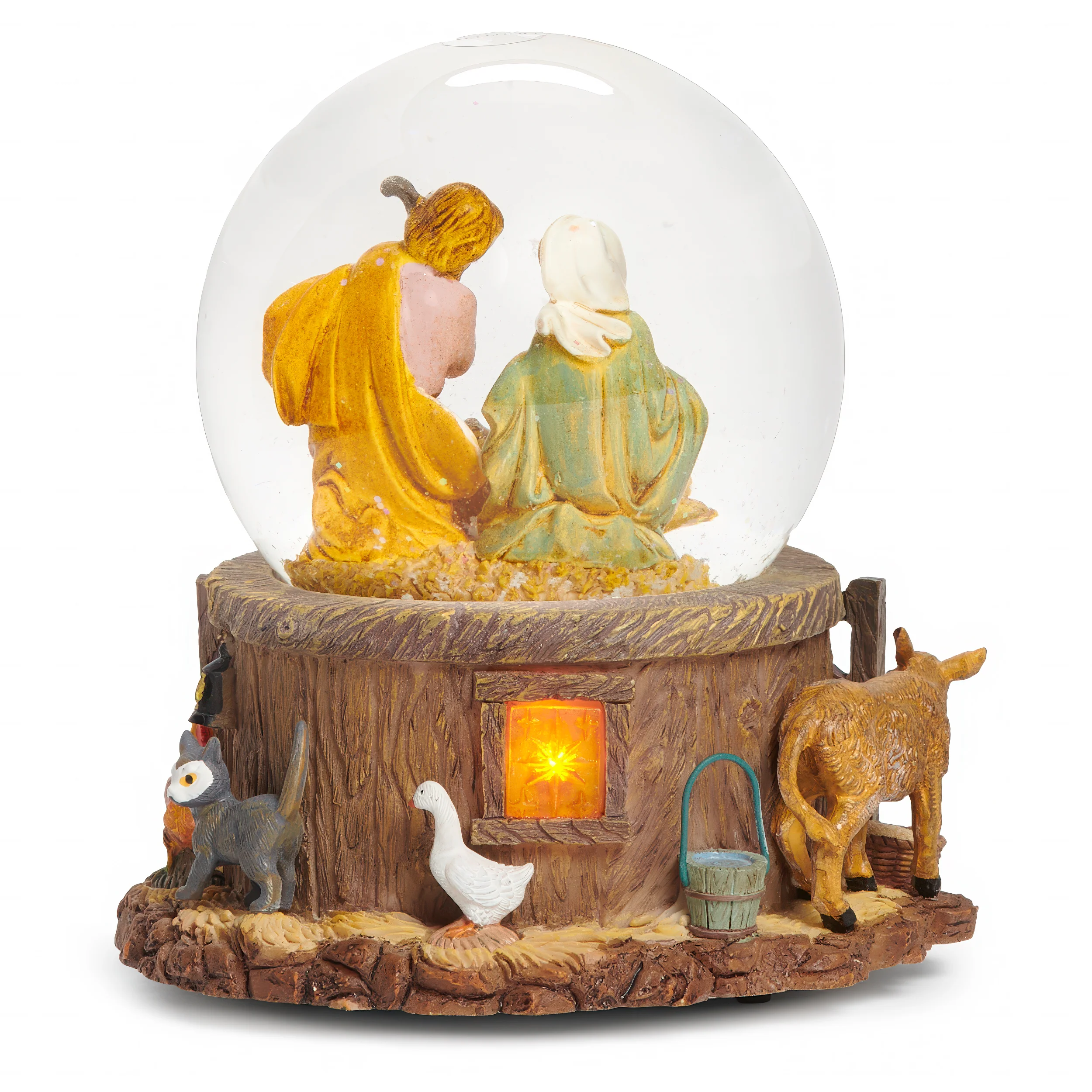 Fontanini Lighted Musical Holy Family Glitterdome - "Silent Night" Tune - Image 2