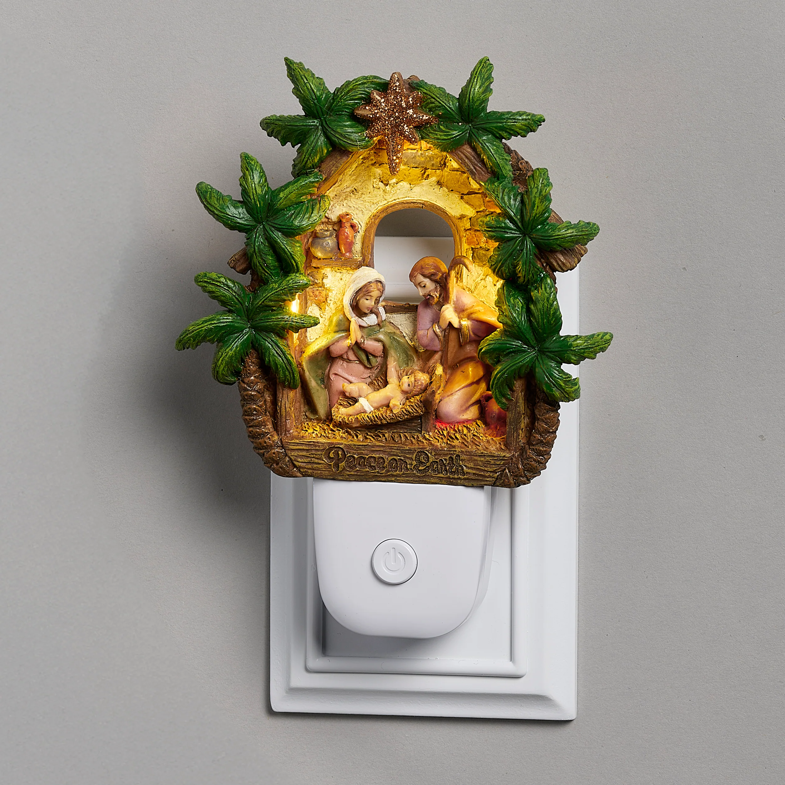 Fontanini Holy Family with Palms Night-Light - Image 4