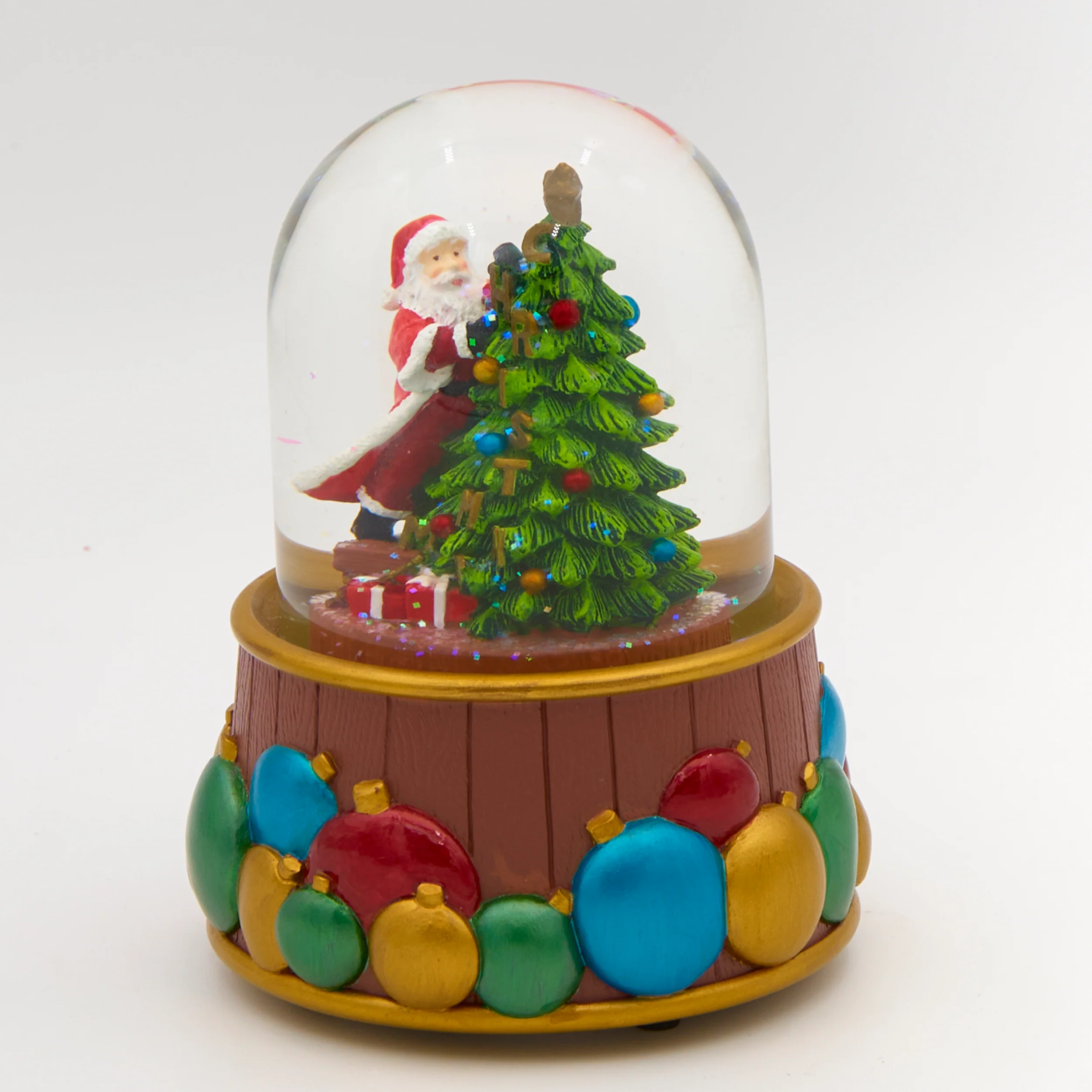 Glitterdome Musical Santa Decorating Tree – "We Wish You a Merry Christmas" Tune - Image 2