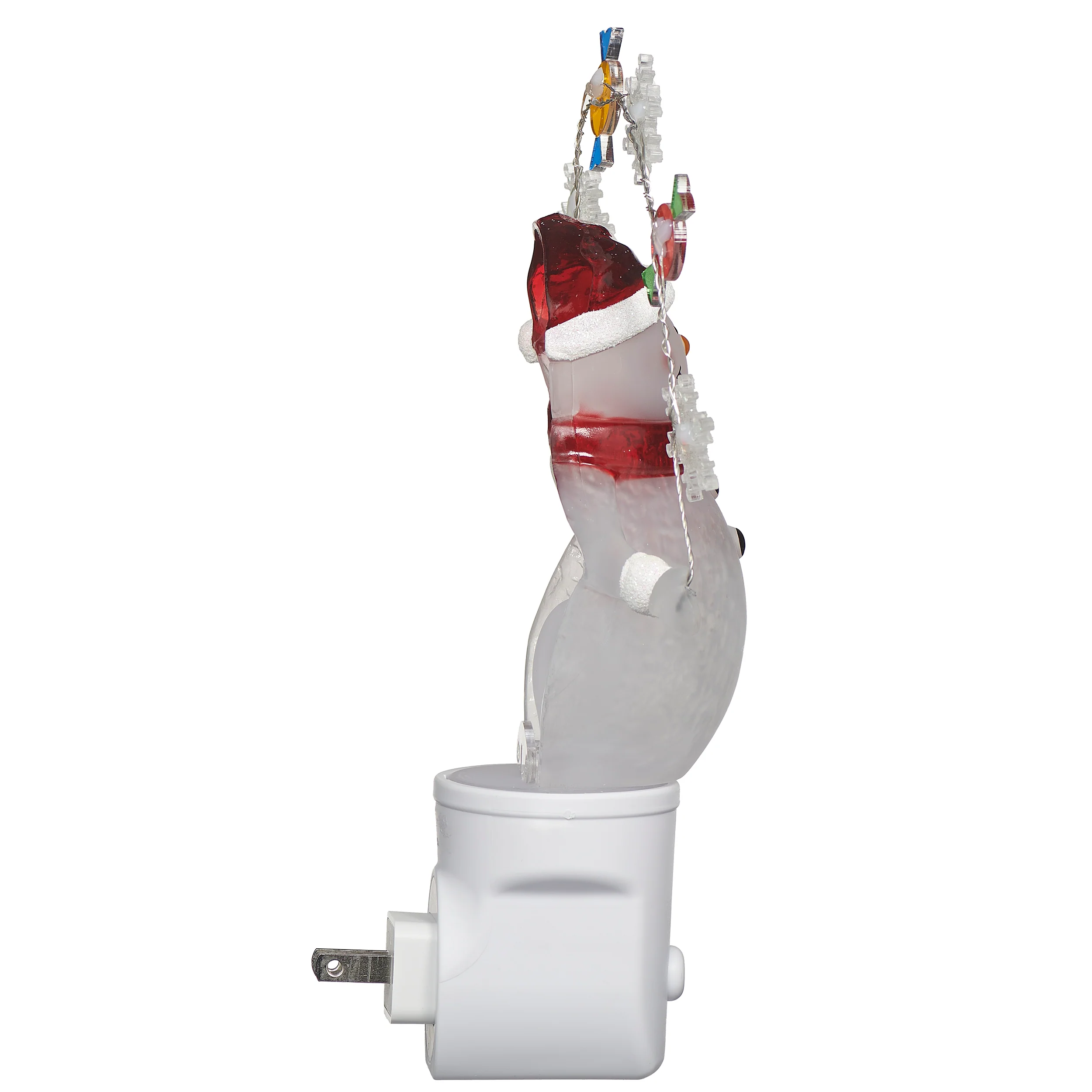 Roman Lights Snowman with Candy & Snowflake Garland Night-Light - Image 4