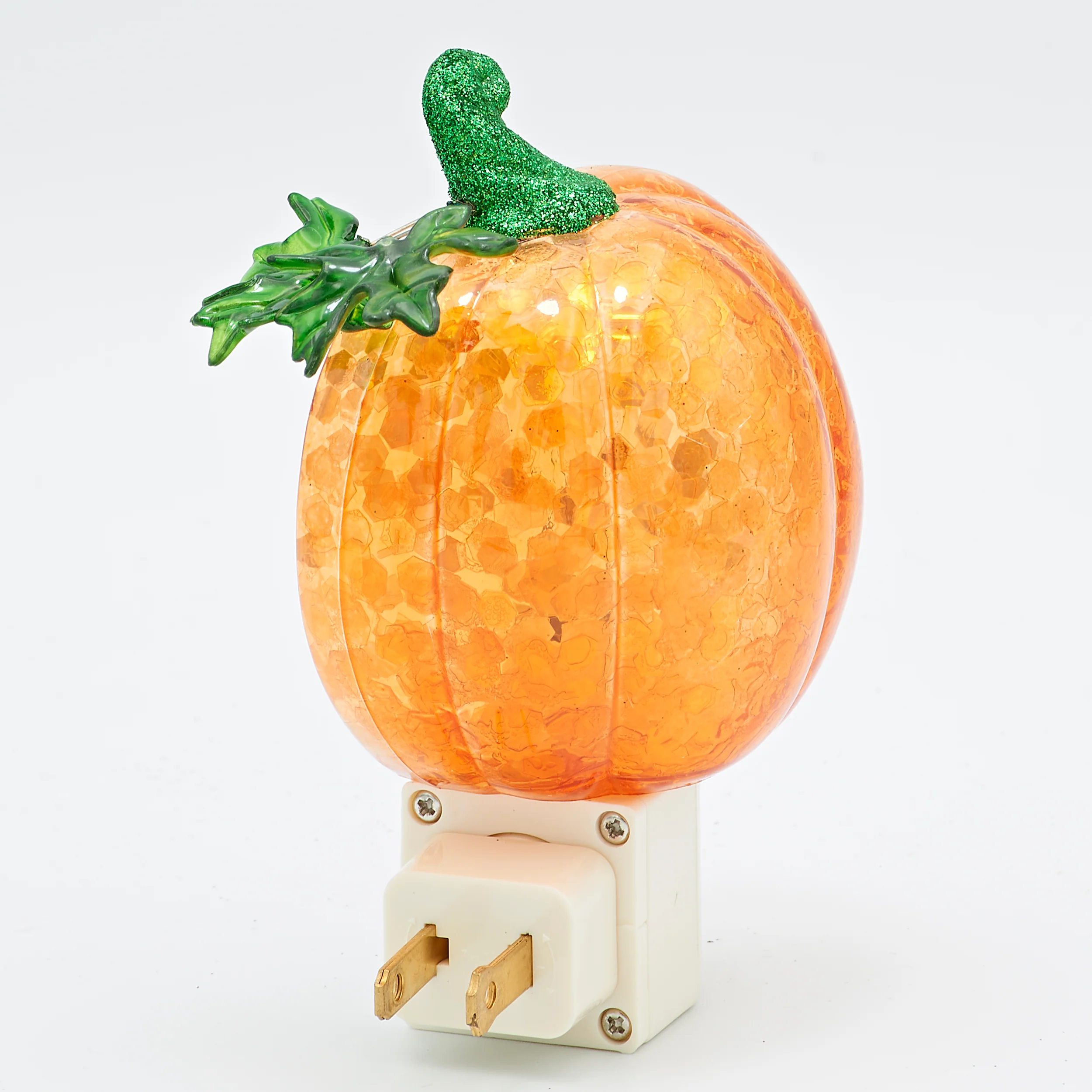Roman Lights Crackled Look Pumpkin Night-Light - Image 2