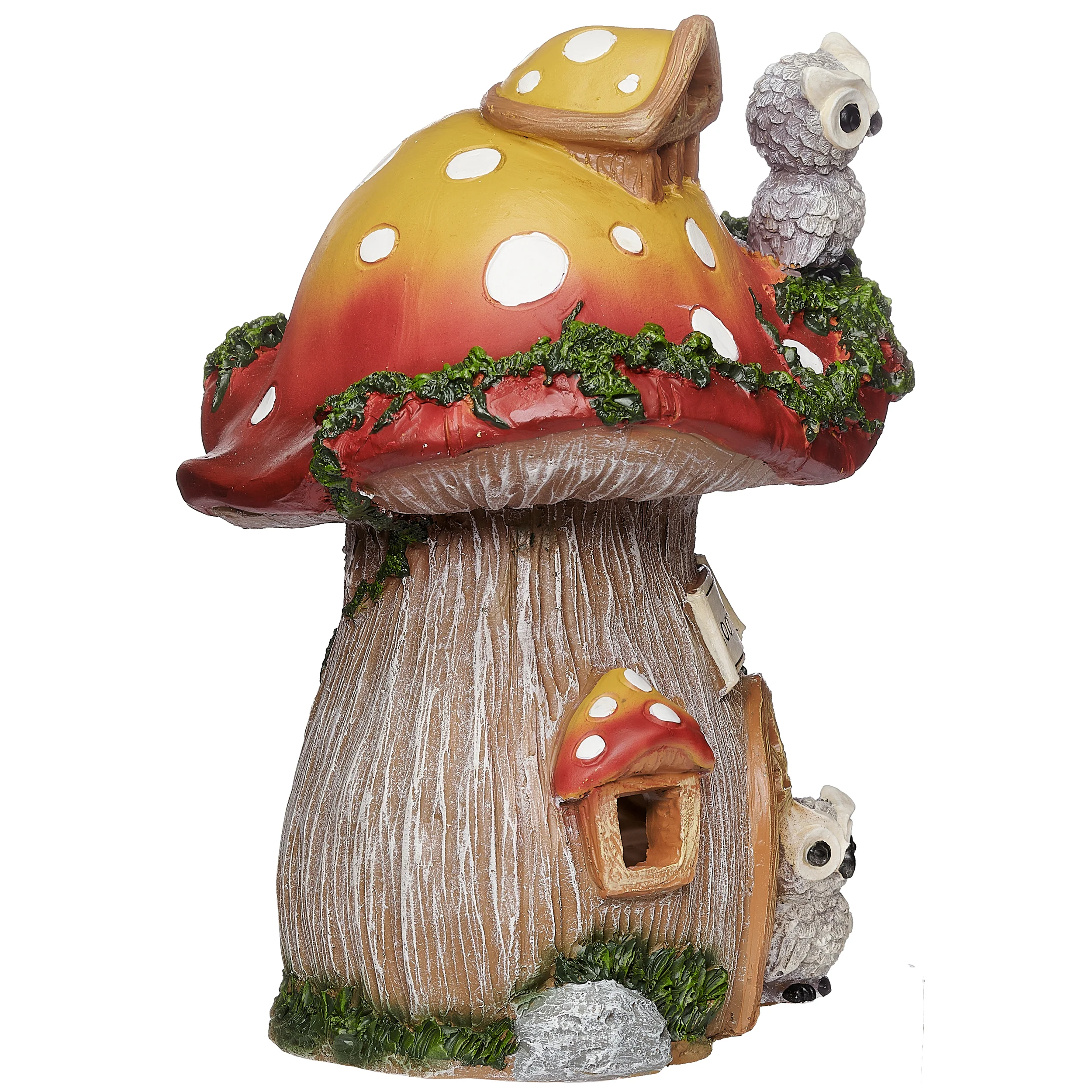 Hoot Hut Mushroom House Garden Statue - Image 2