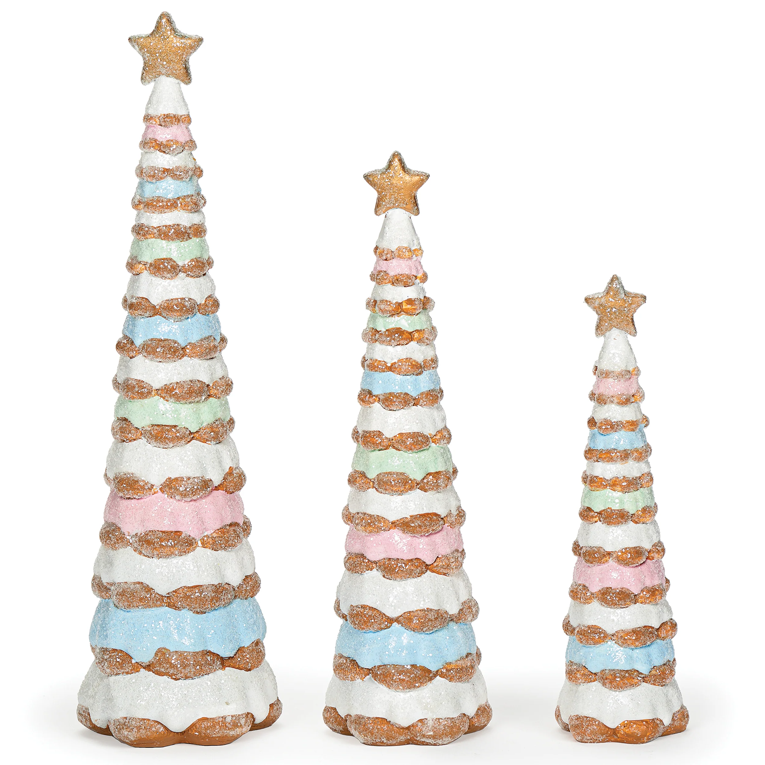 Frosted Gingerbread Tree Set