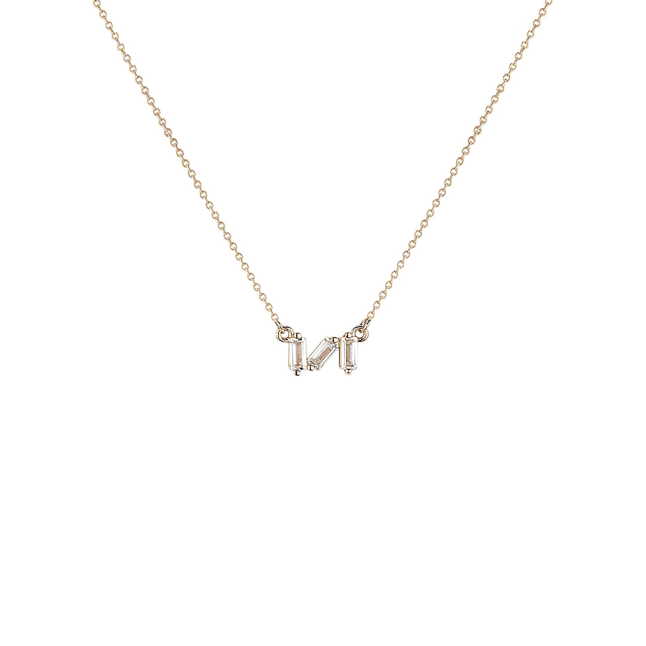 Alexa's Angels Beautifully Broken Necklace - ZigZag Baguette Cut - Image 4