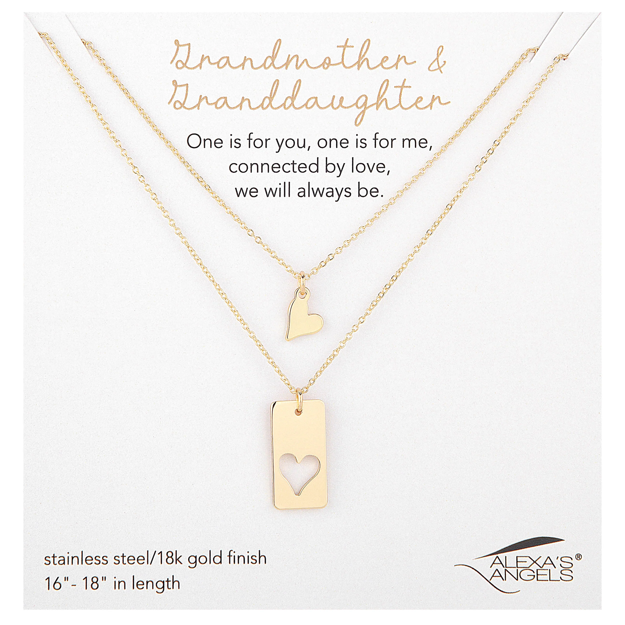 Alexa's Angels Grandmother & Granddaughter "One for You, One for Me" Necklace Set