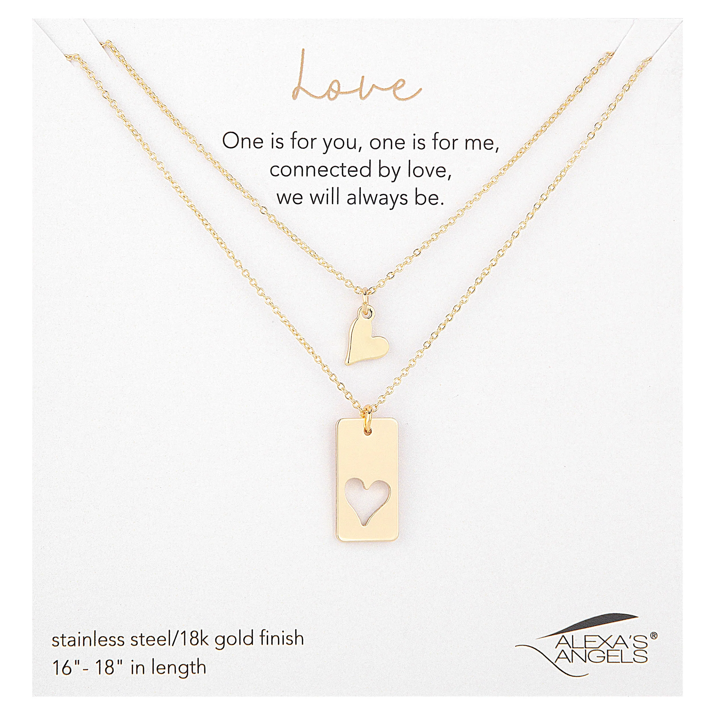 Alexa's Angels Love "One for You, One for Me" Necklace Set