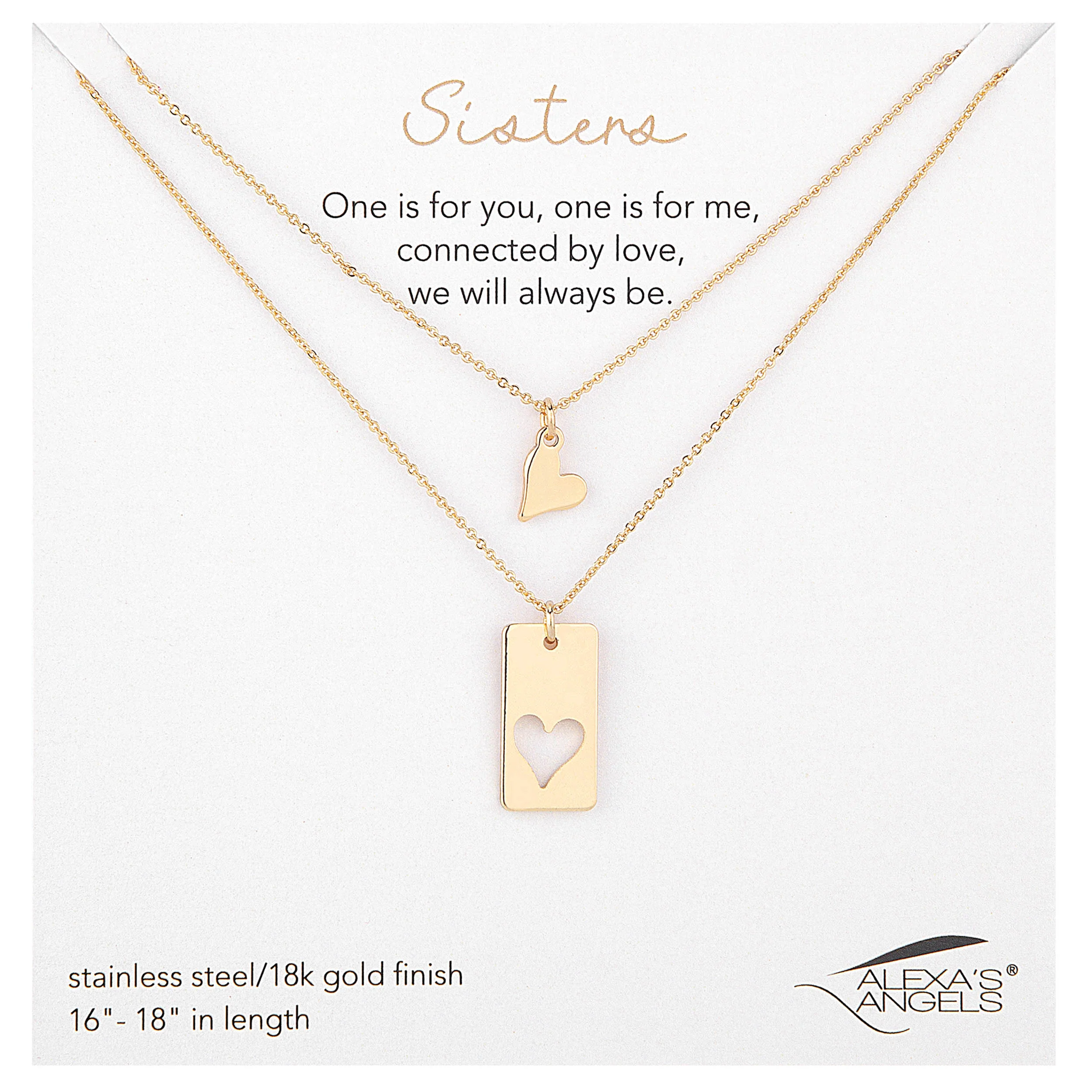 Alexa's Angels Sister "One for You, One for Me" Necklace Set