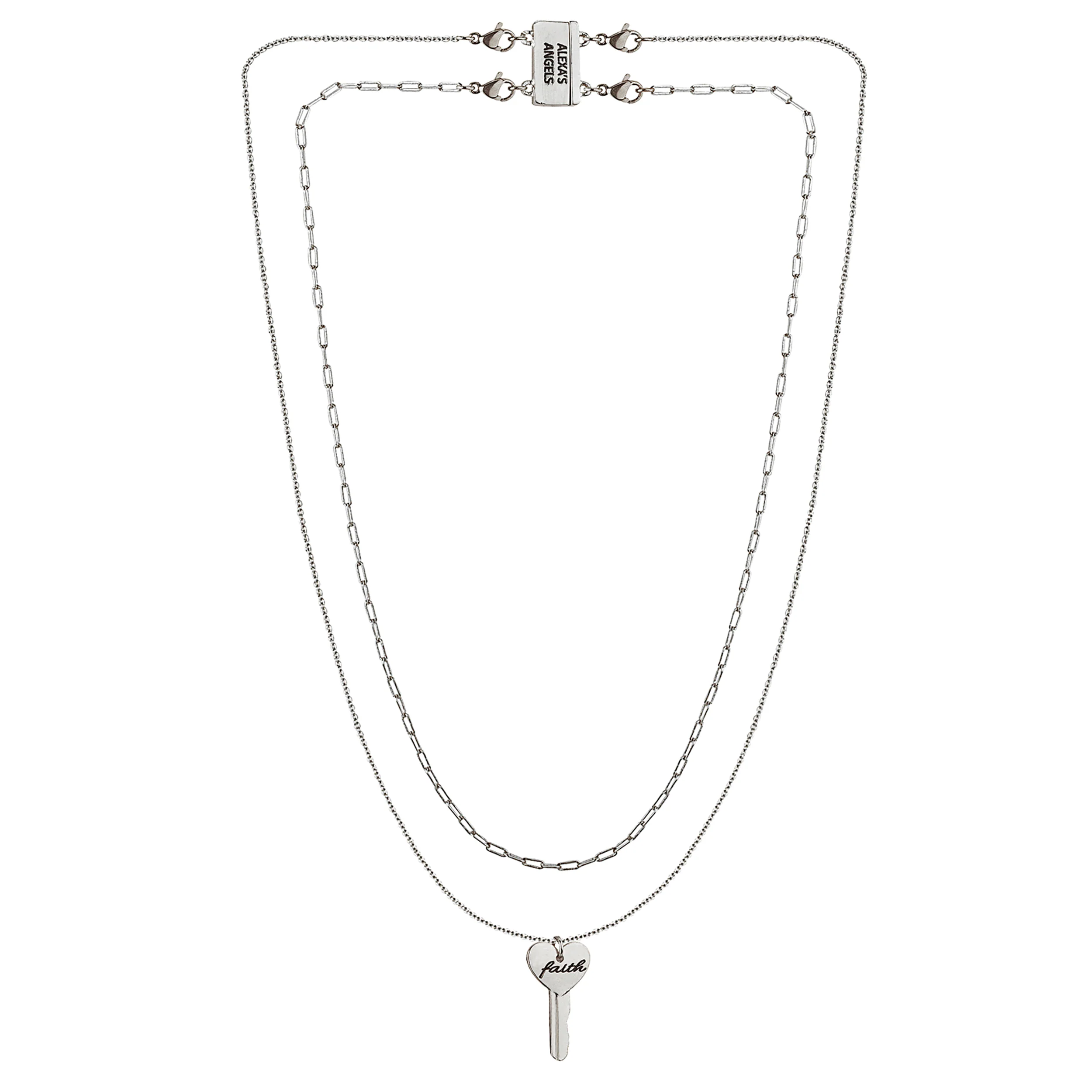 Alexa's Angels Two-in-One Faith Key Necklace