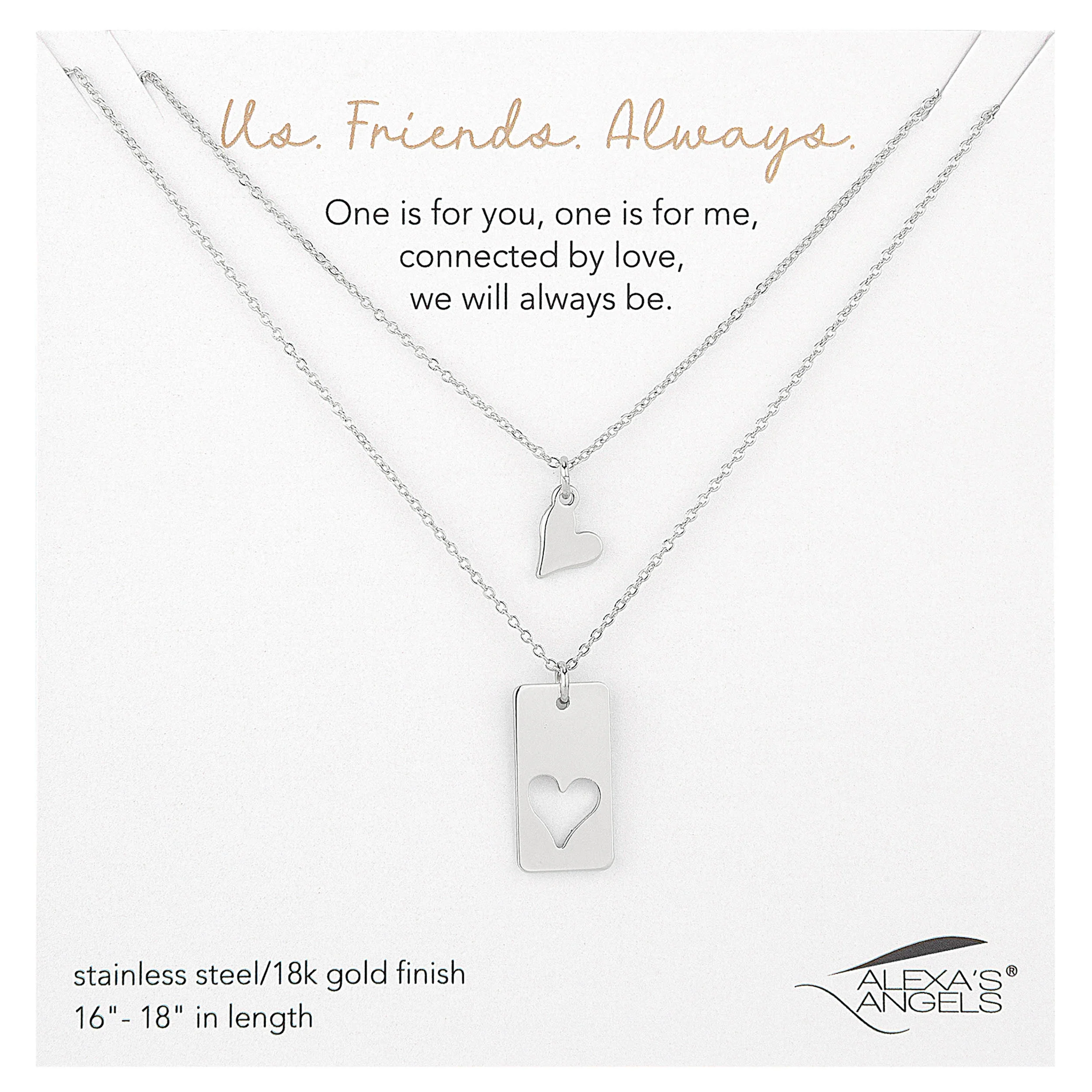 Alexa's Angels Us, Friends, Always "One for You, One for Me" Necklace Set - Image 3