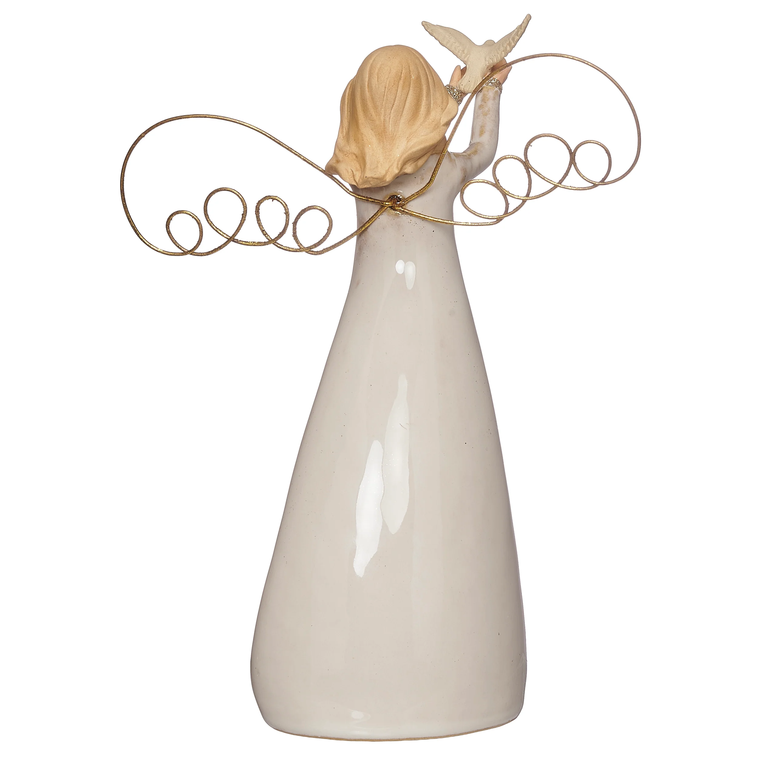 Angel Holding Dove Figure - Image 3