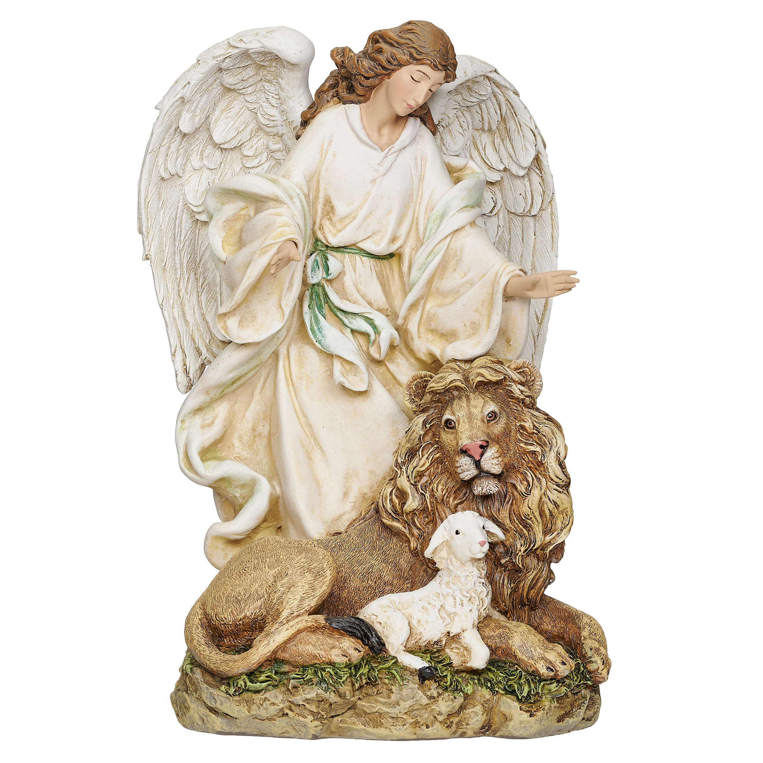 Joseph's Studio Angel with Lion & Lamb Figure – Renaissance Collection - Image 3