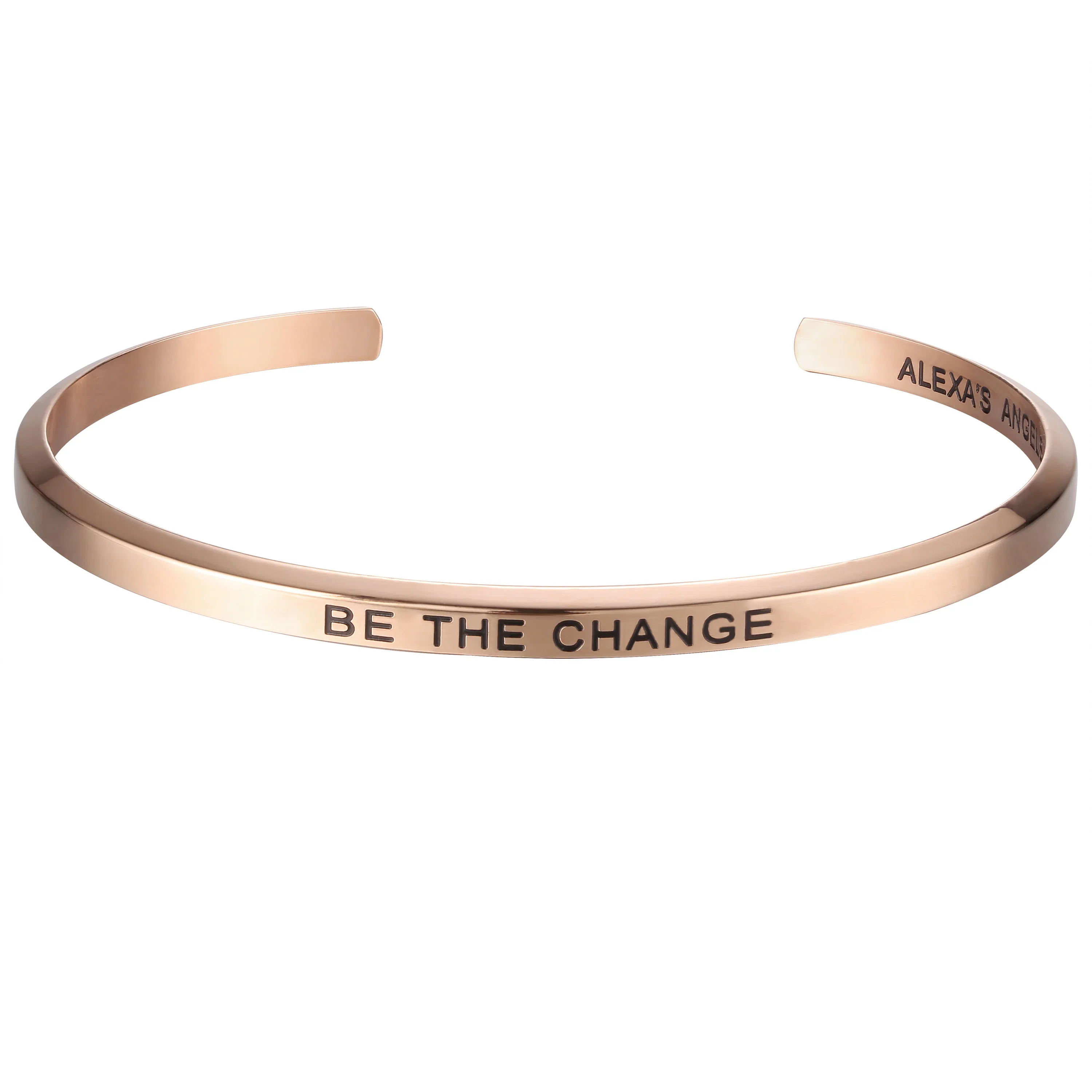 Alexa's Angels "Be the Change" Engraved Bracelet - Image 3