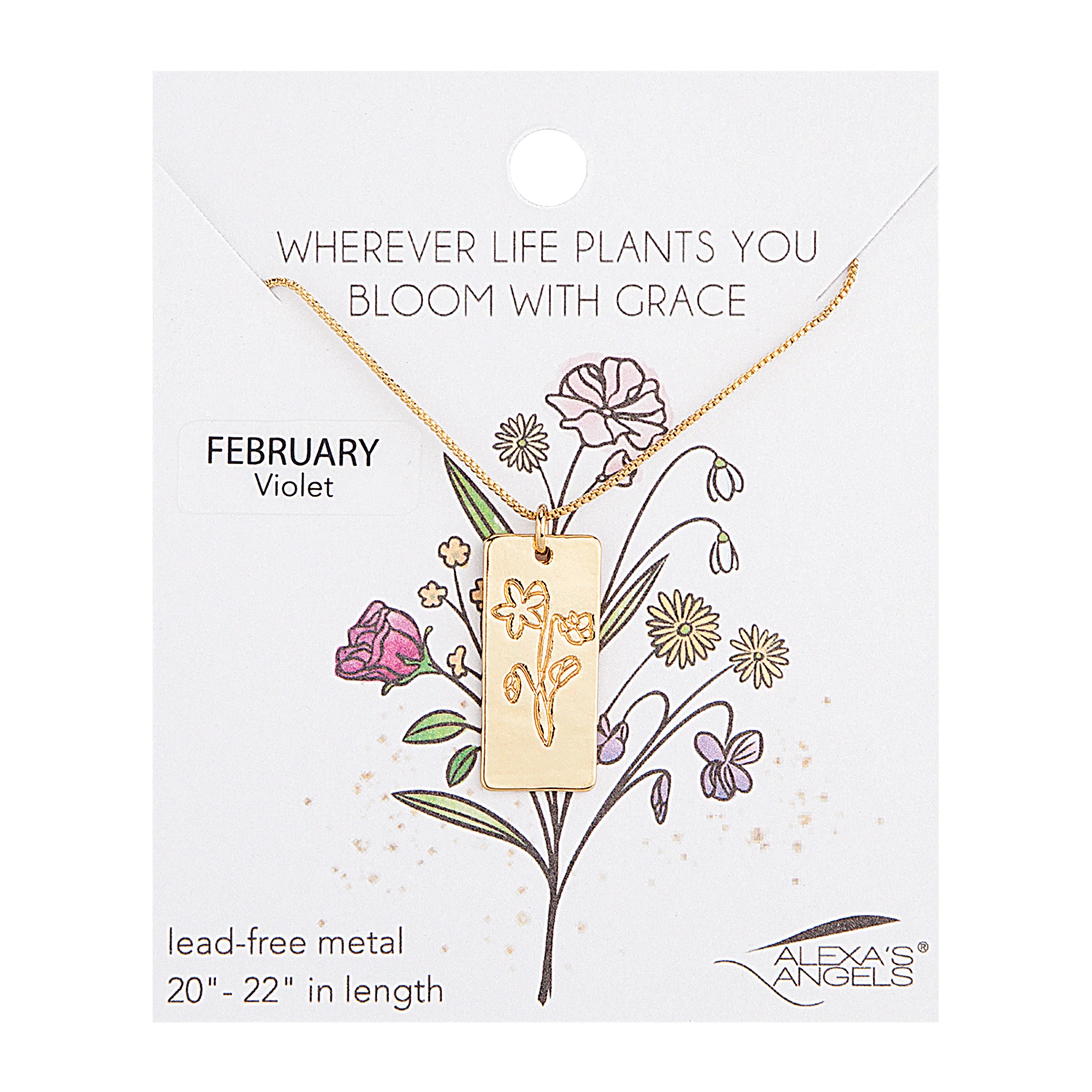 Alexa's Angels Birth Month Flower Necklace - Image 4