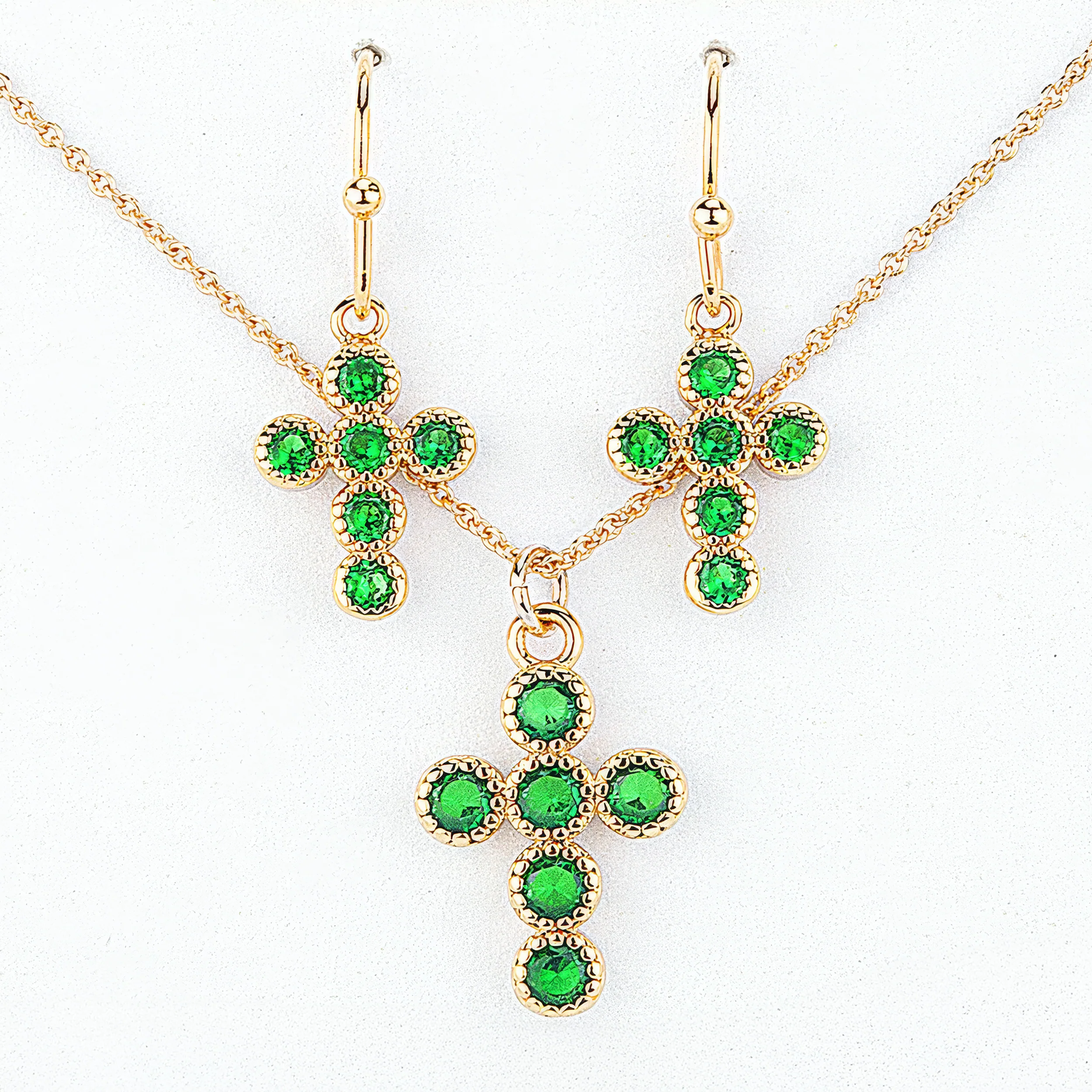 Alexa's Angels Birthstone Cross Necklace & Earring Set - Image 10