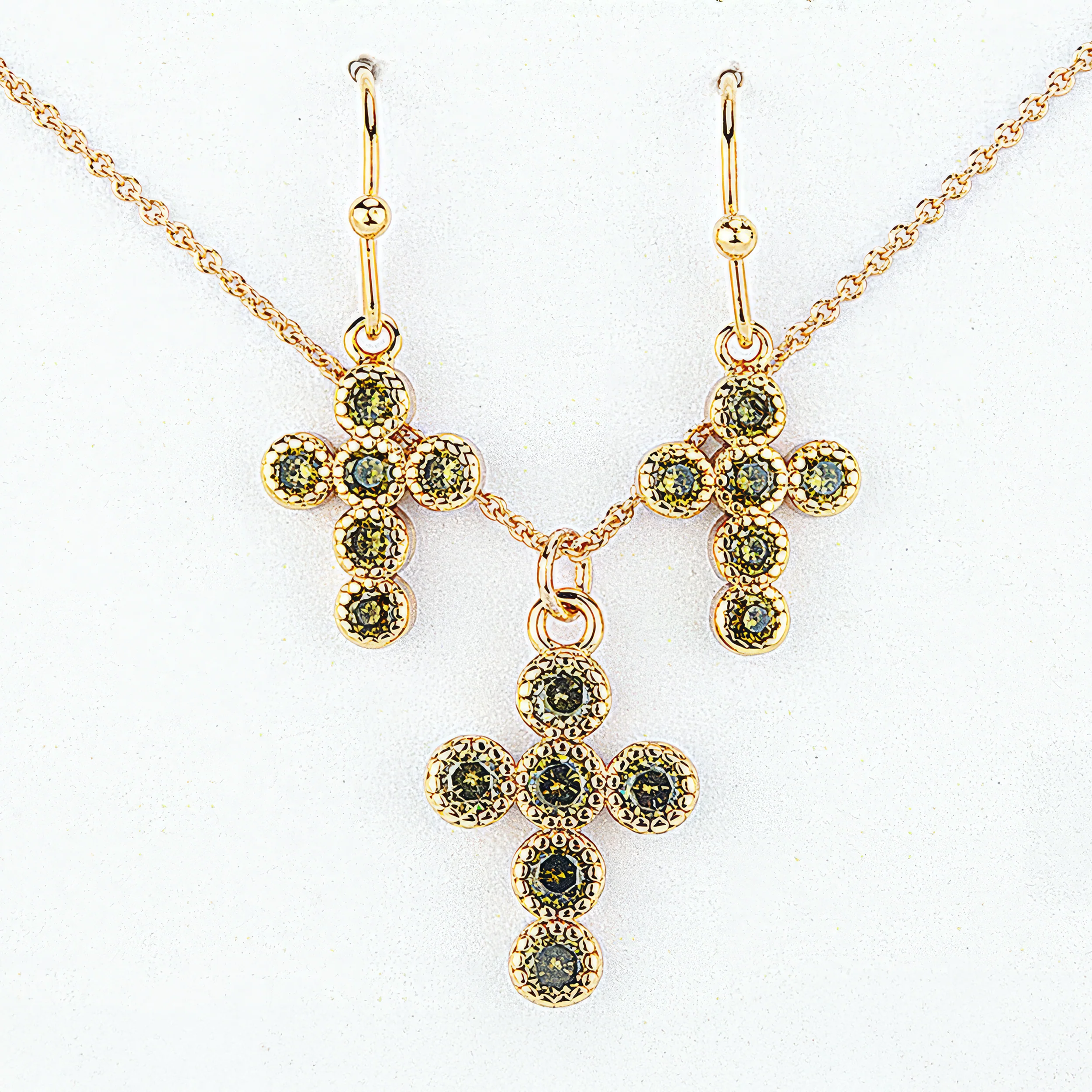 Alexa's Angels Birthstone Cross Necklace & Earring Set - Image 16