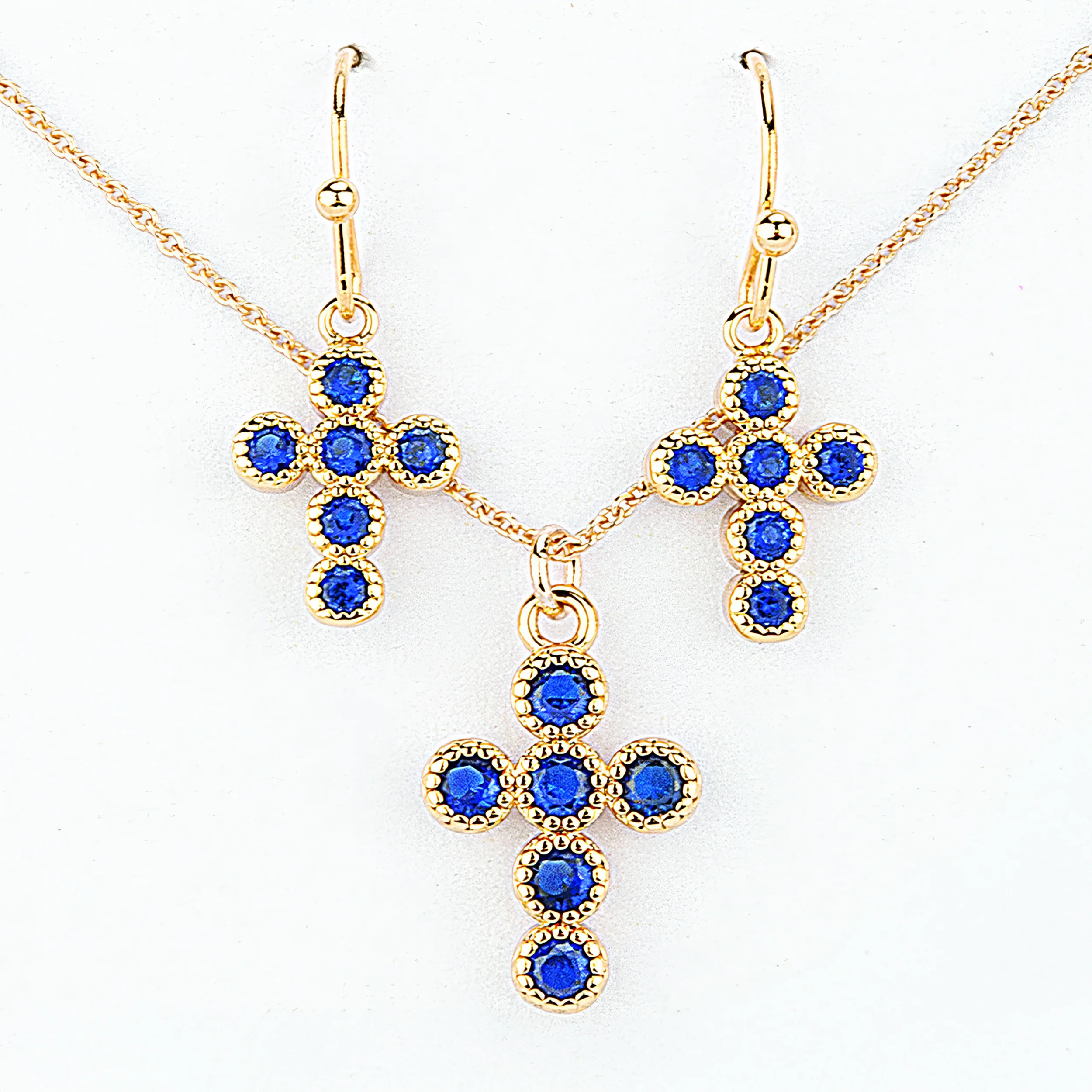 Alexa's Angels Birthstone Cross Necklace & Earring Set - Image 18