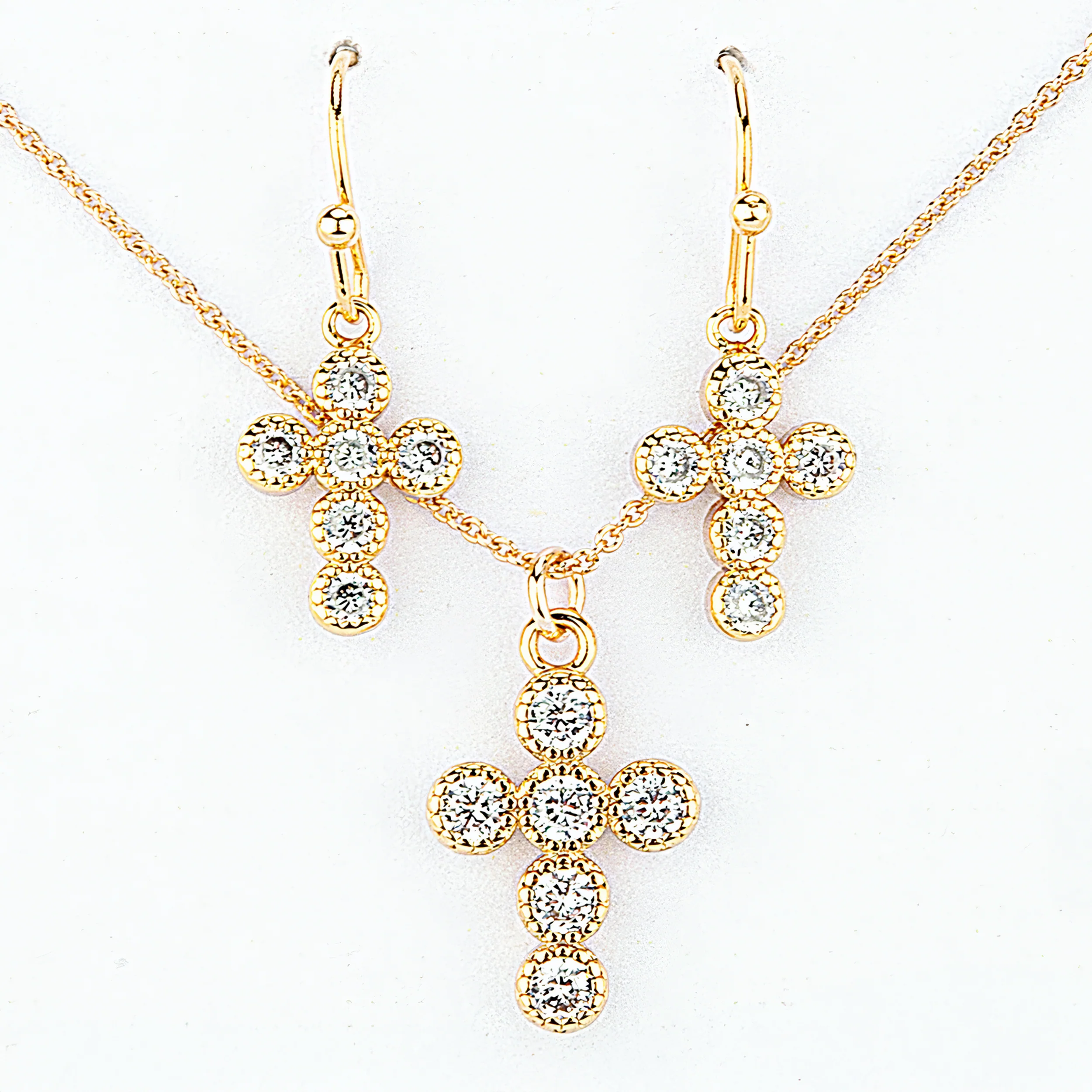 Alexa's Angels Birthstone Cross Necklace & Earring Set - Image 8