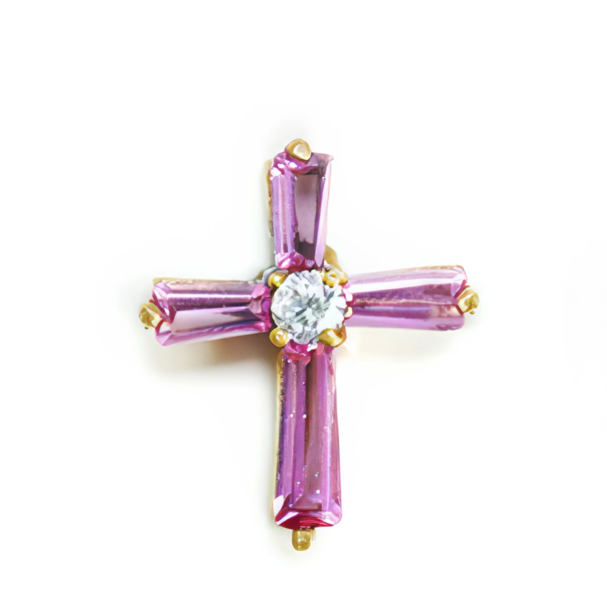 Birthstone Crystal Cross Pin - Image 10