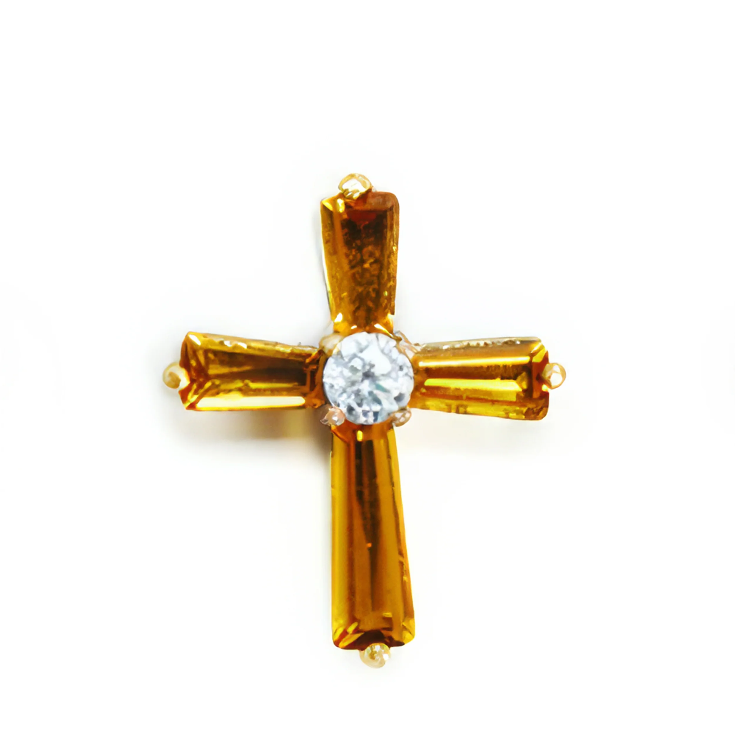 Birthstone Crystal Cross Pin - Image 11