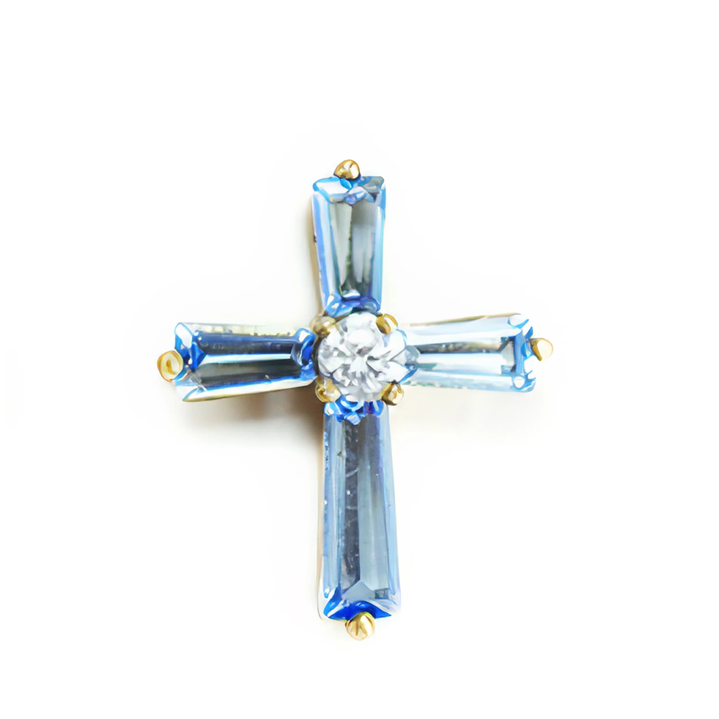 Birthstone Crystal Cross Pin - Image 12