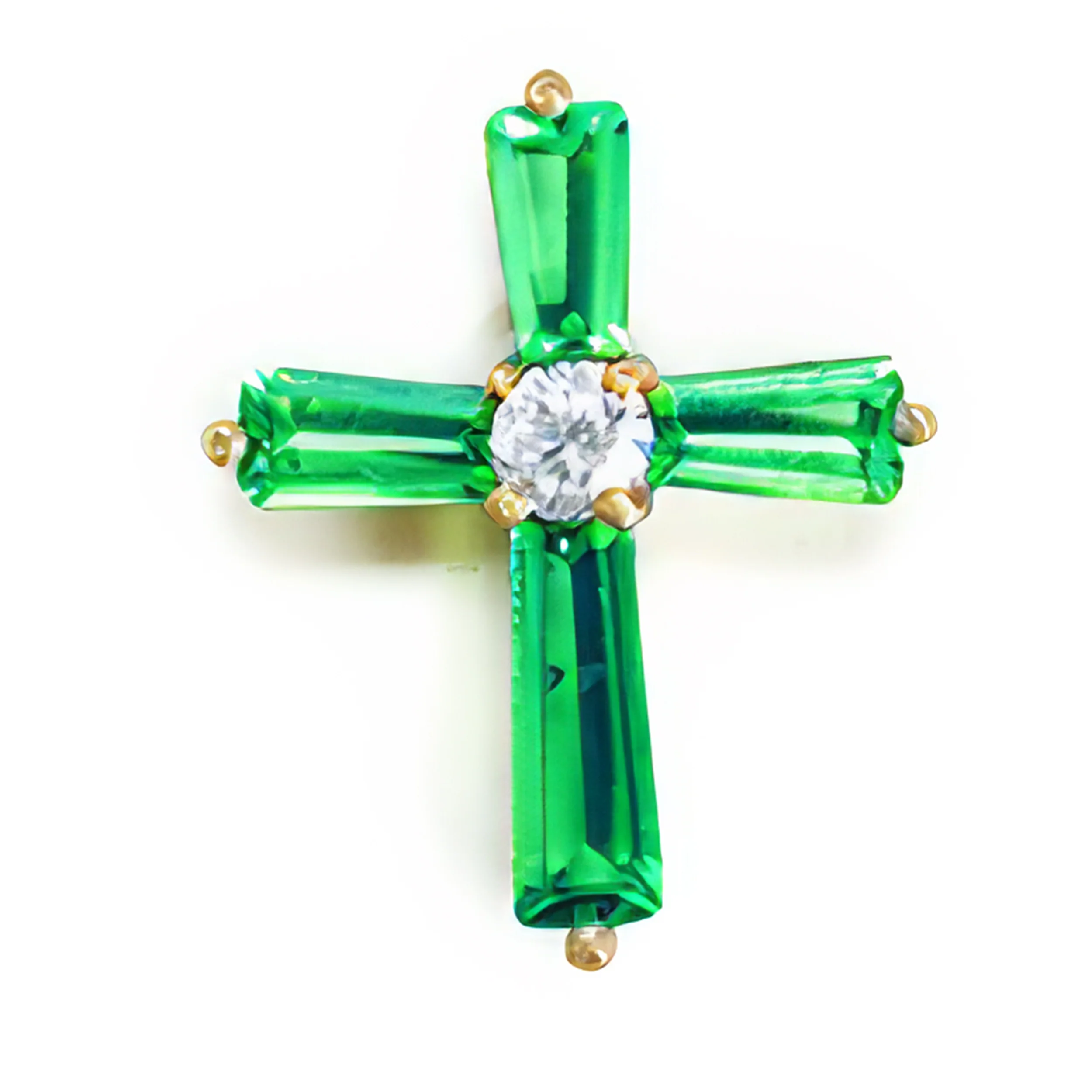 Birthstone Crystal Cross Pin - Image 5