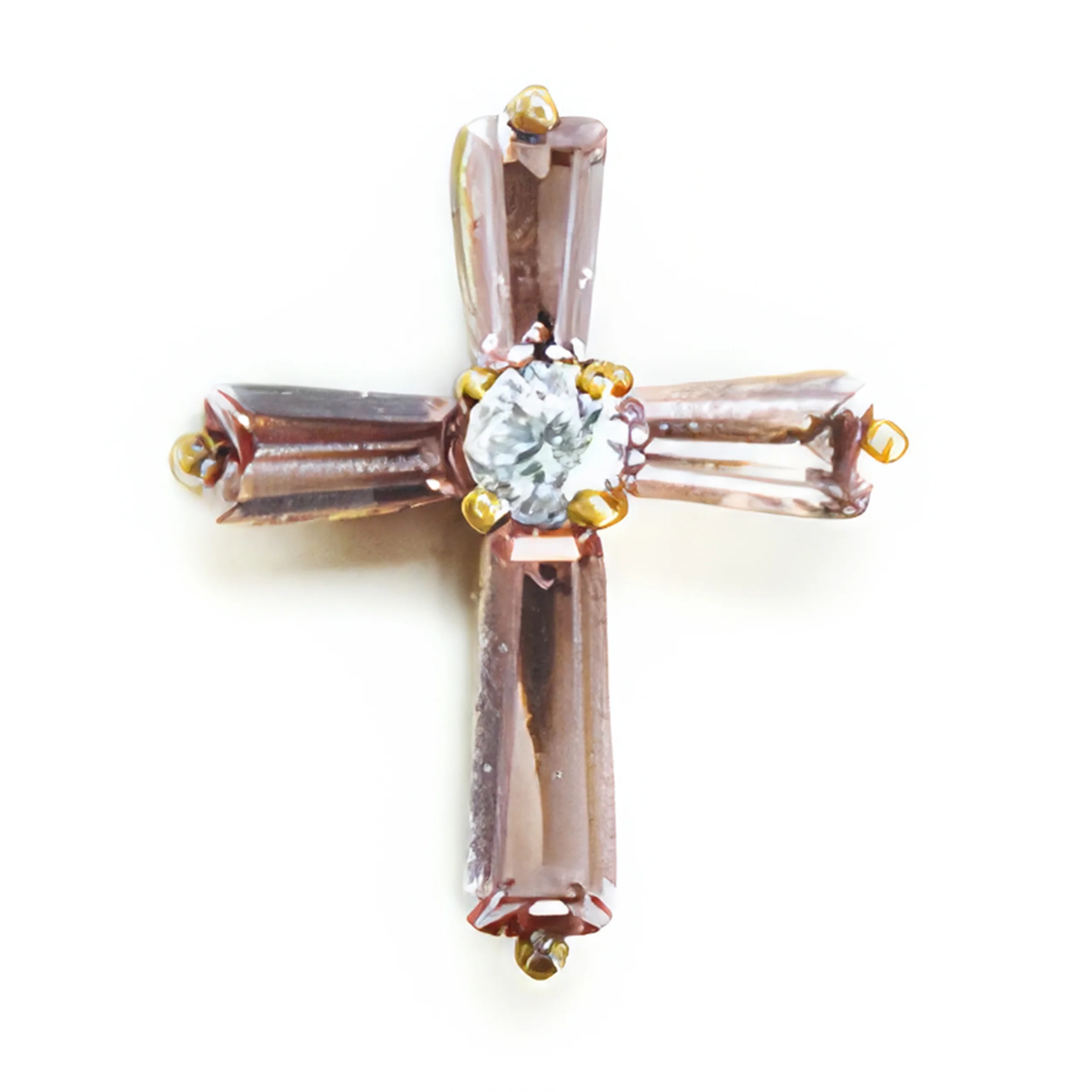 Birthstone Crystal Cross Pin - Image 6