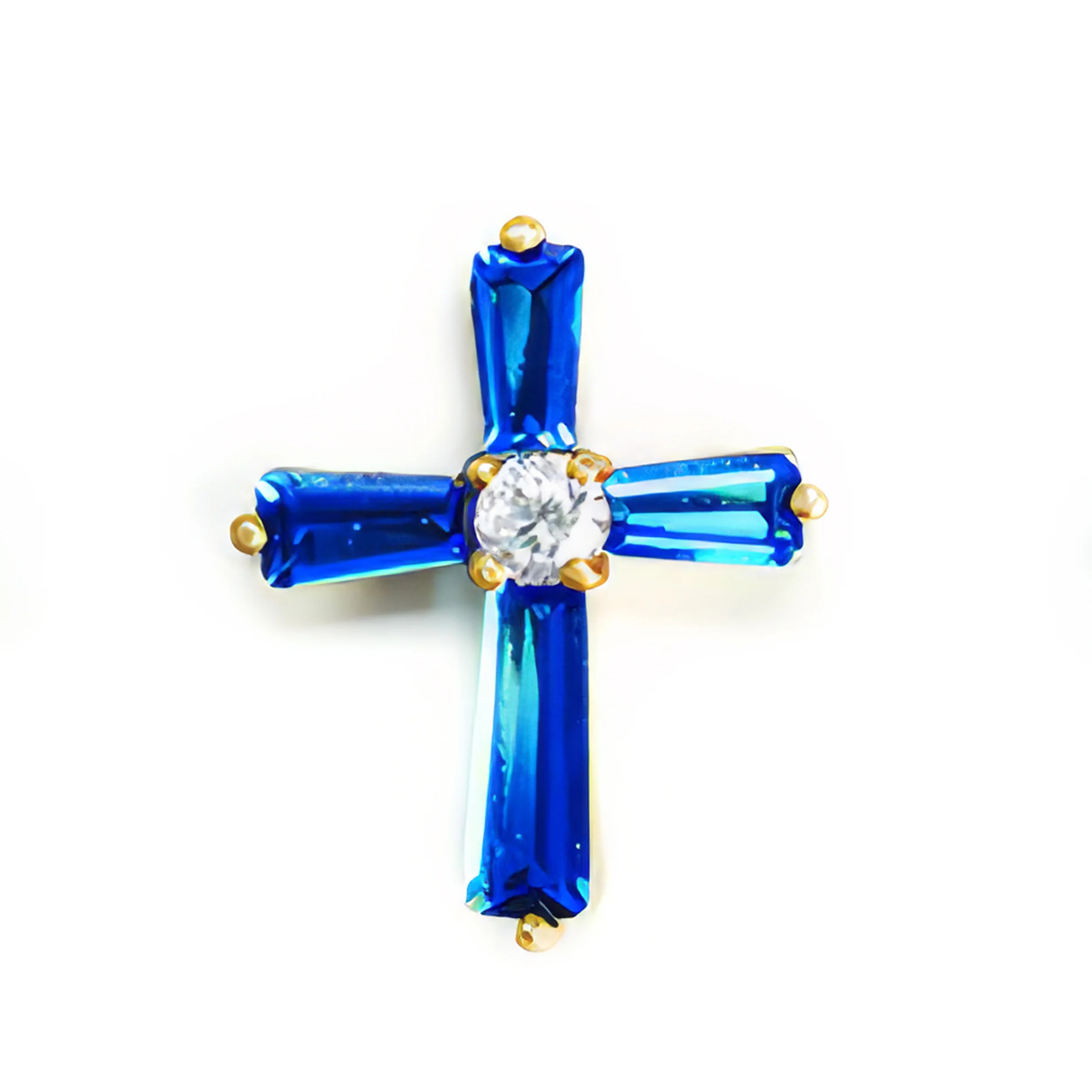 Birthstone Crystal Cross Pin - Image 9