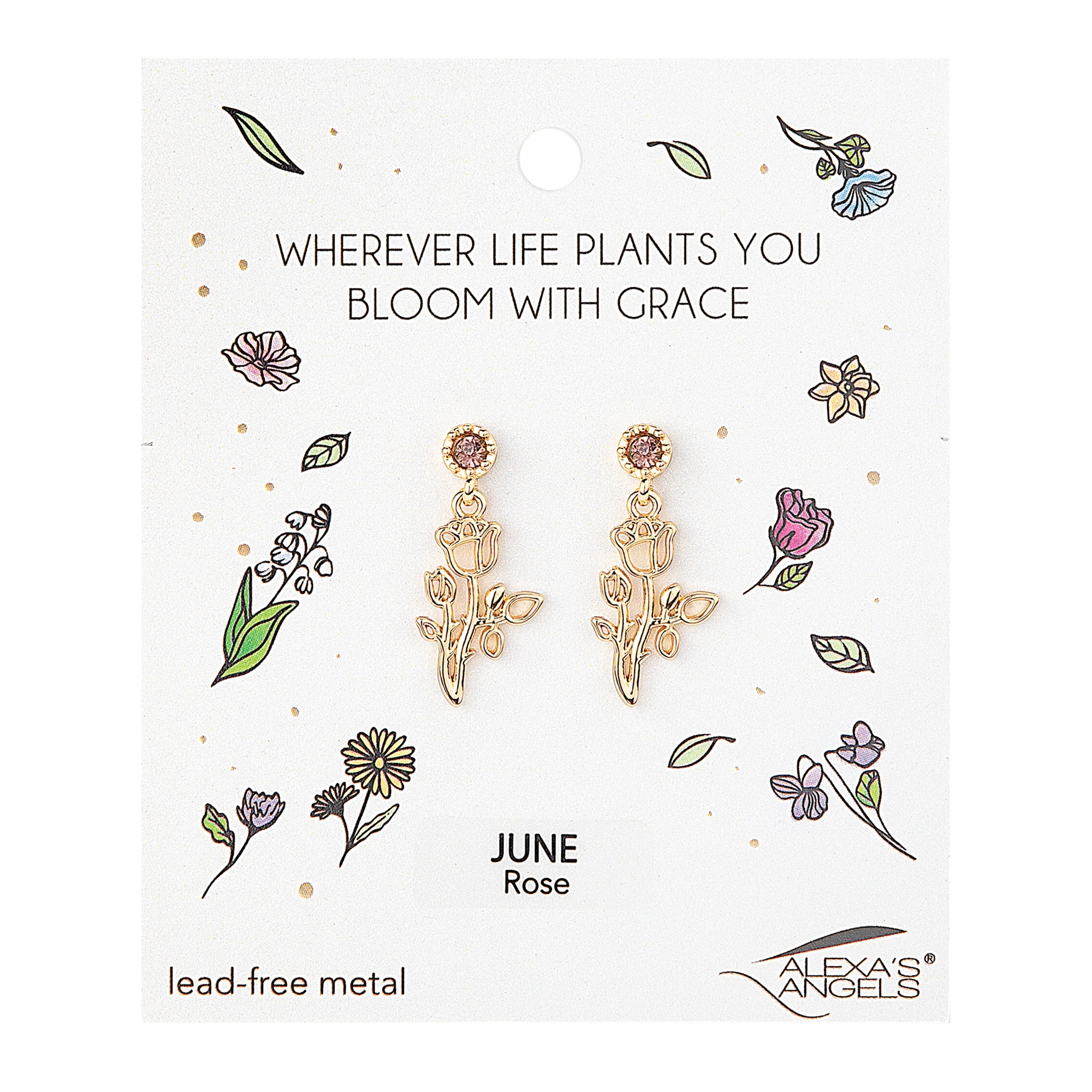 Alexa's Angels Birthstone Flower Earrings - Image 10