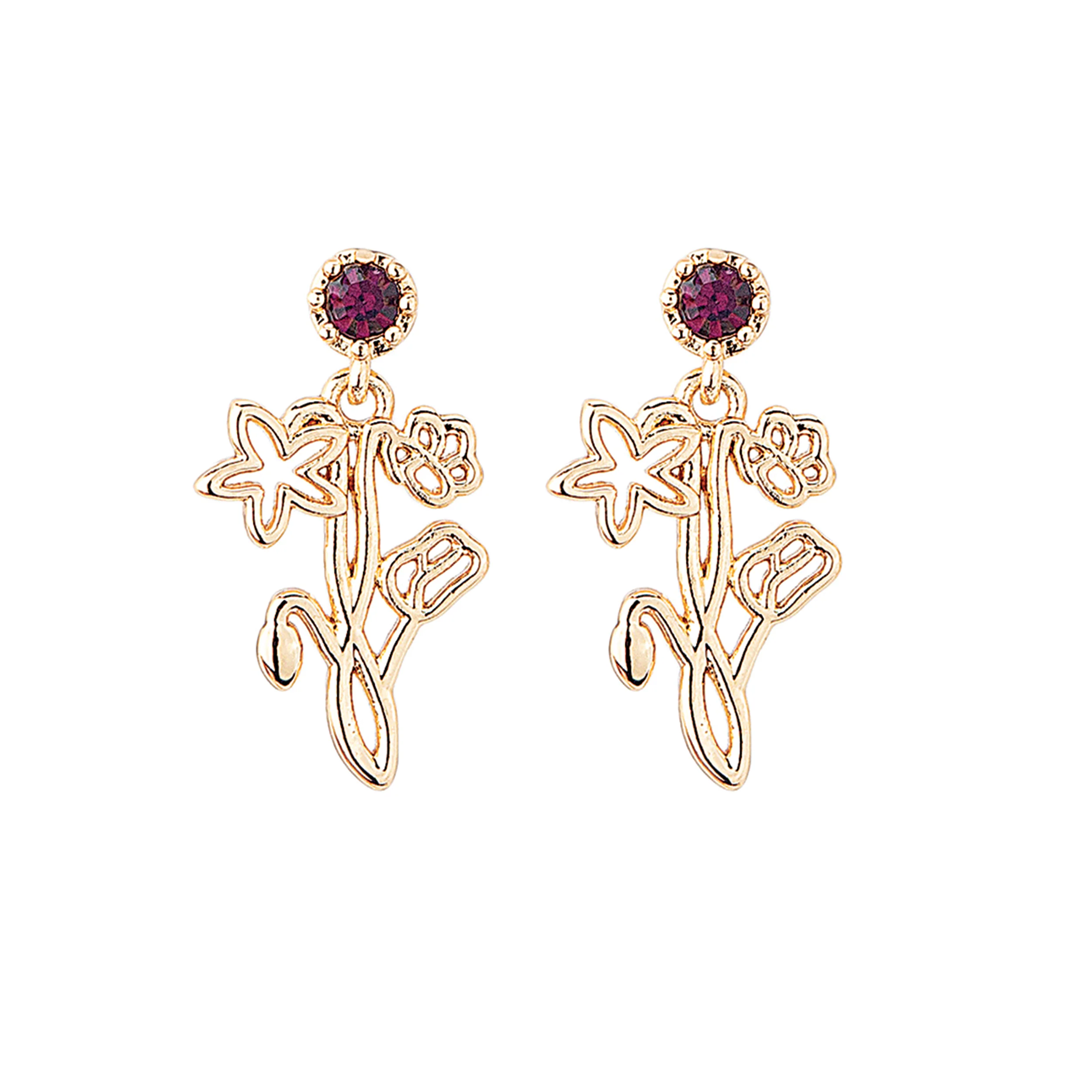 Alexa's Angels Birthstone Flower Earrings - Image 3